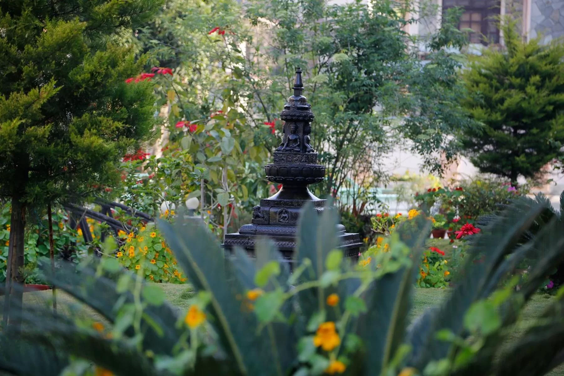 Decorative detail, Garden in Mount Kailash Resort