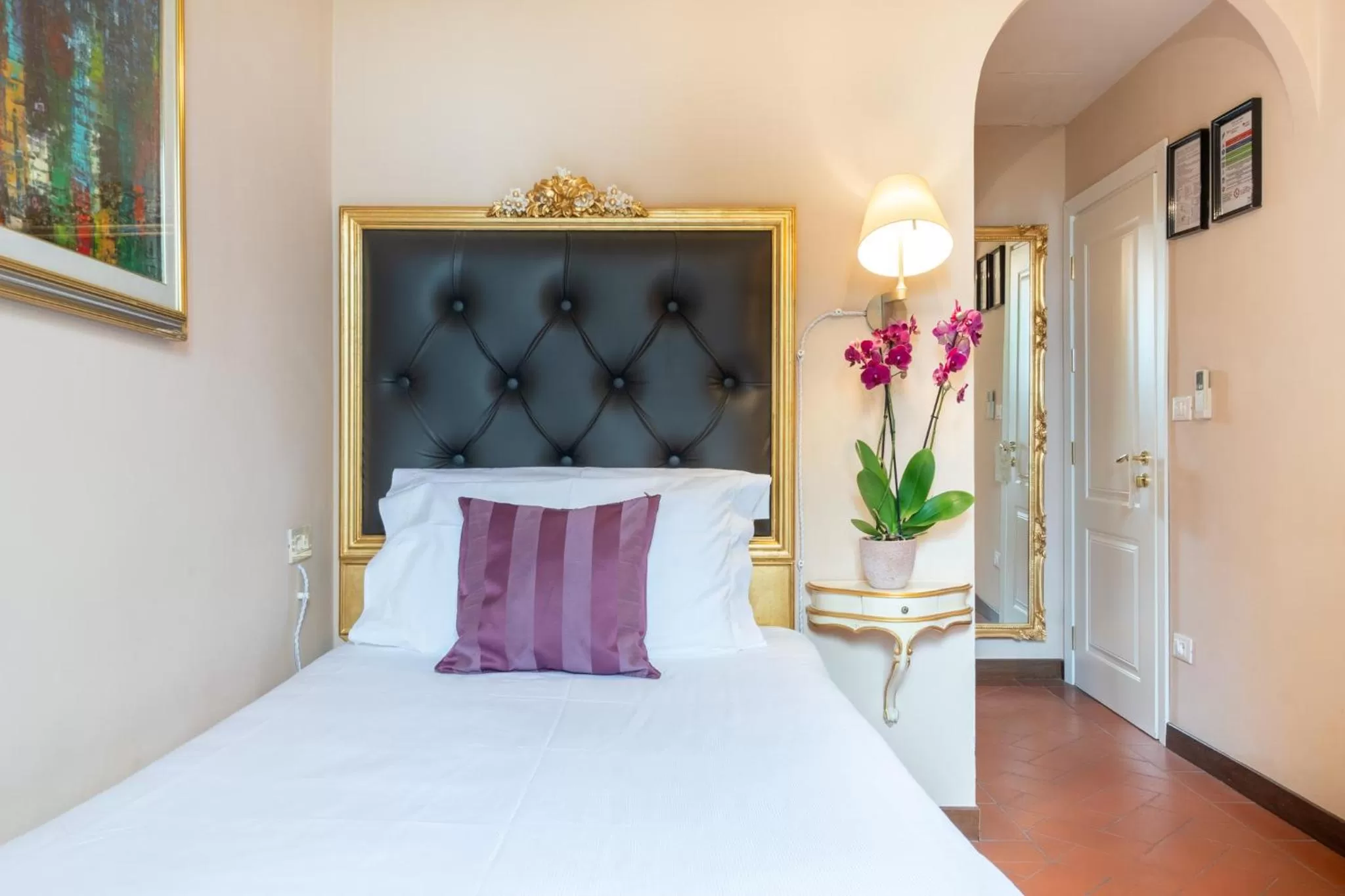 Bed in Art Hotel Villa Agape - Place of Charme