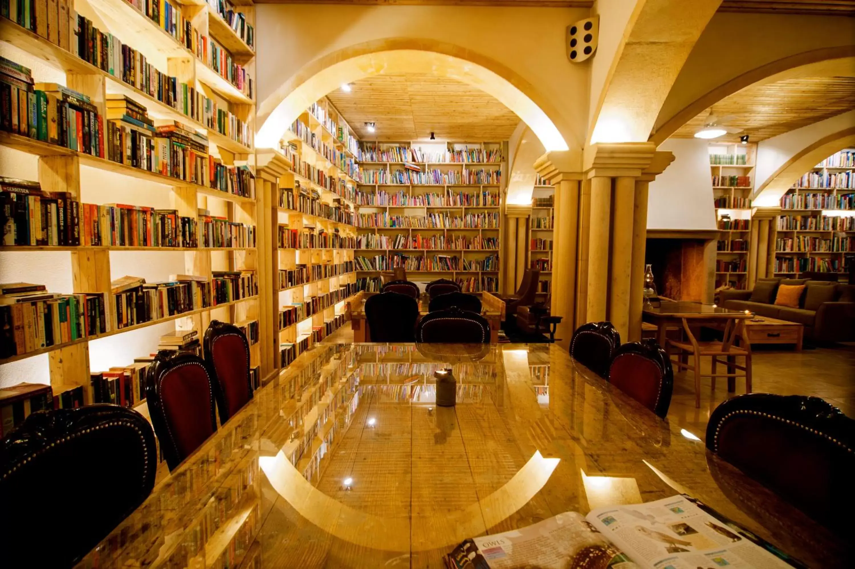 Library in The Literary Man Obidos Hotel