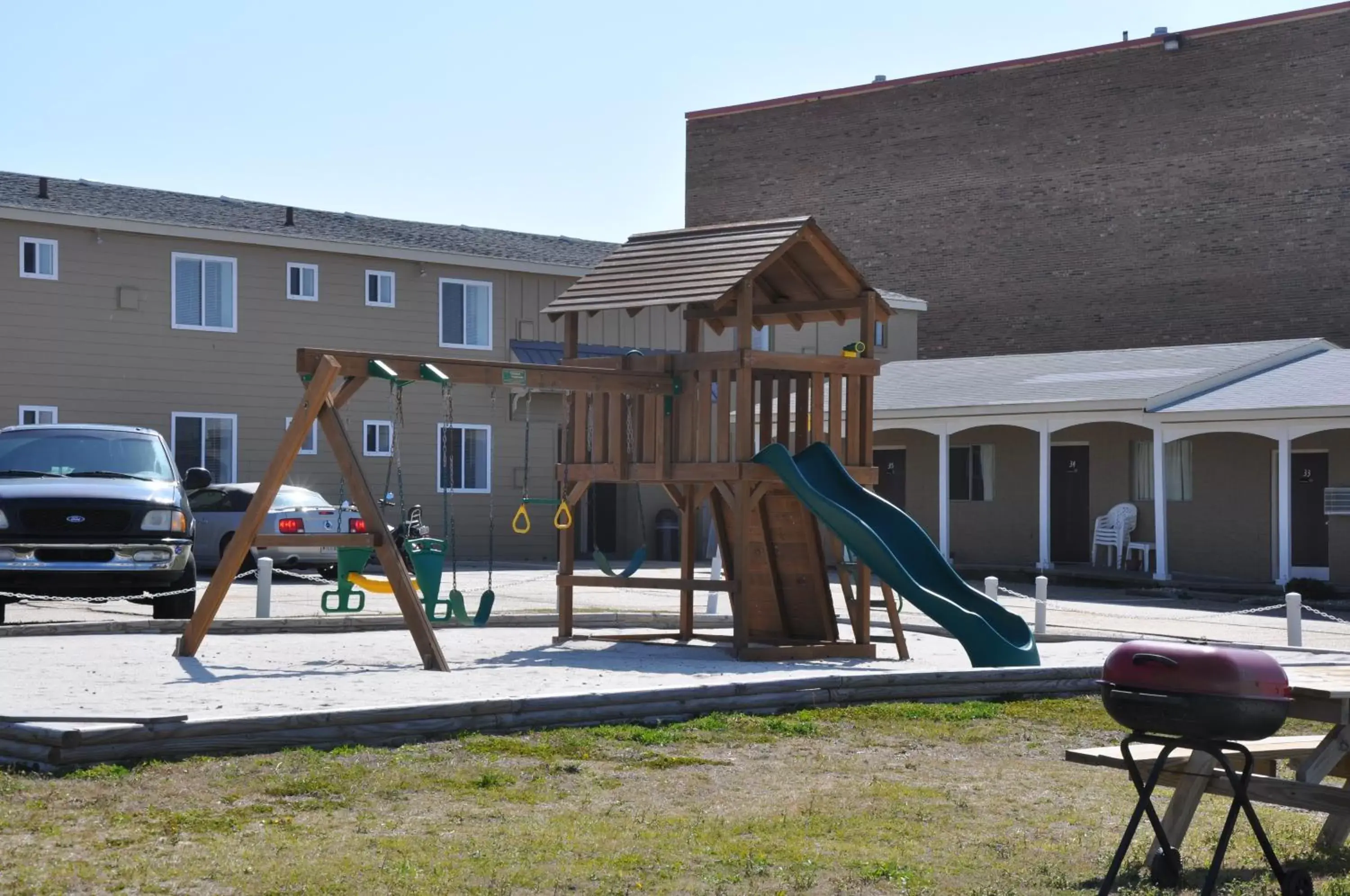Children play ground, Children's Play Area in Outer Banks Motor Lodge