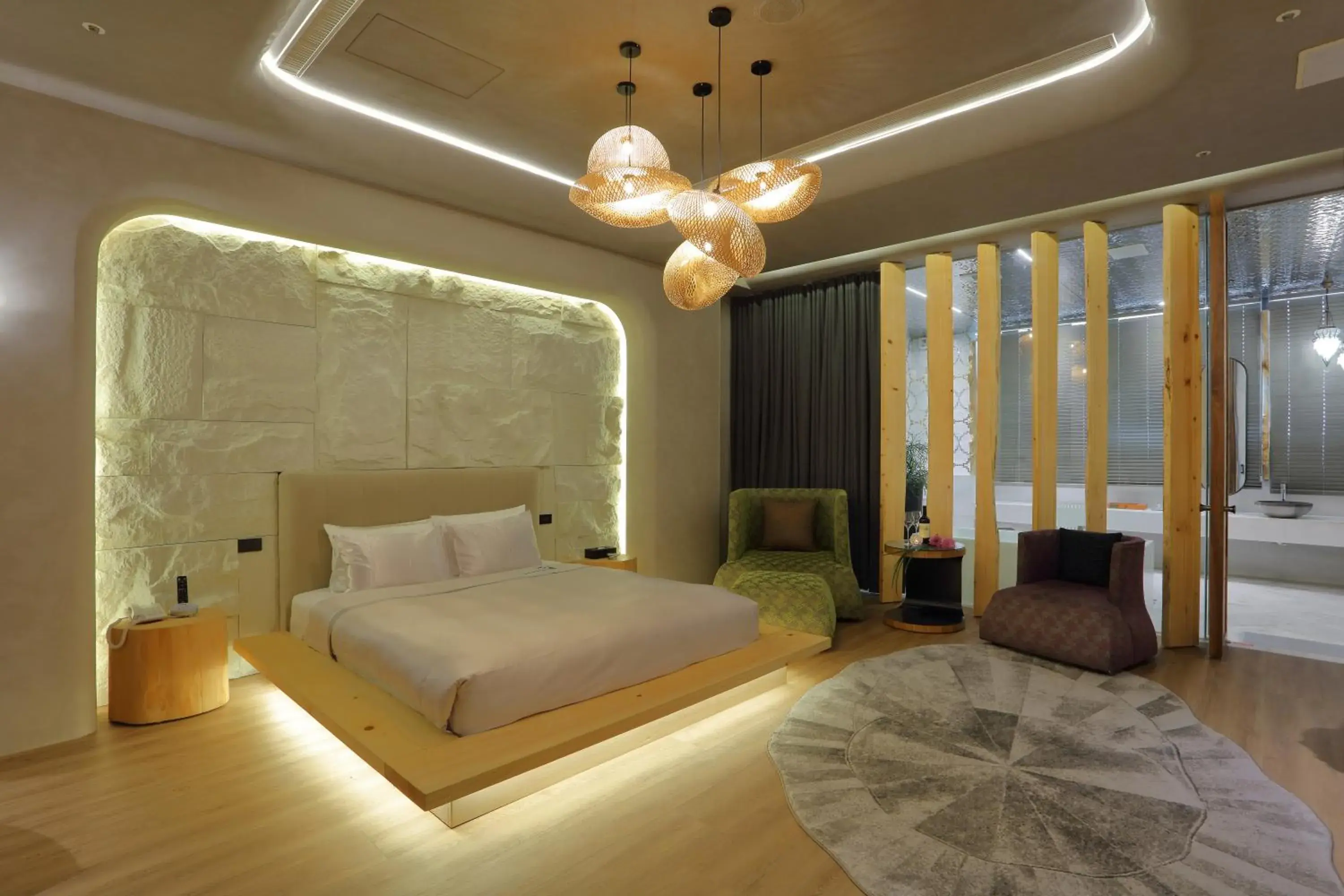 Bed in Mulan Motel Taipei