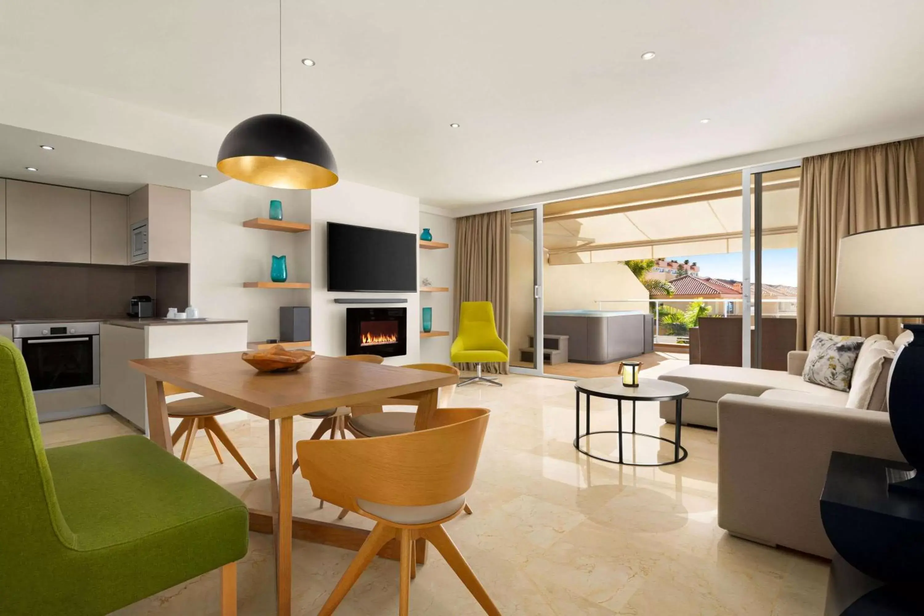Bed, Seating Area in Wyndham Residences Costa Adeje