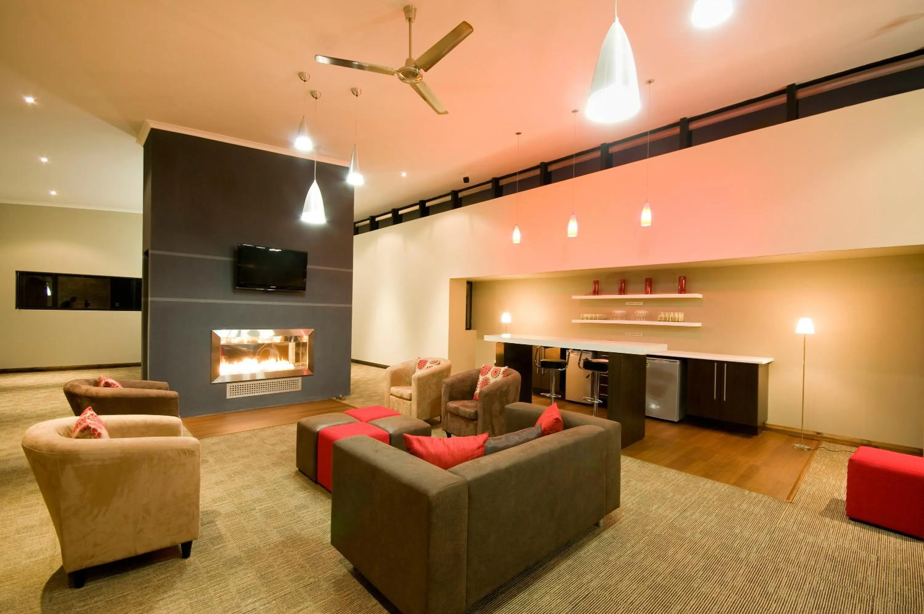 Communal lounge/ TV room in The Hub Urban Hotel