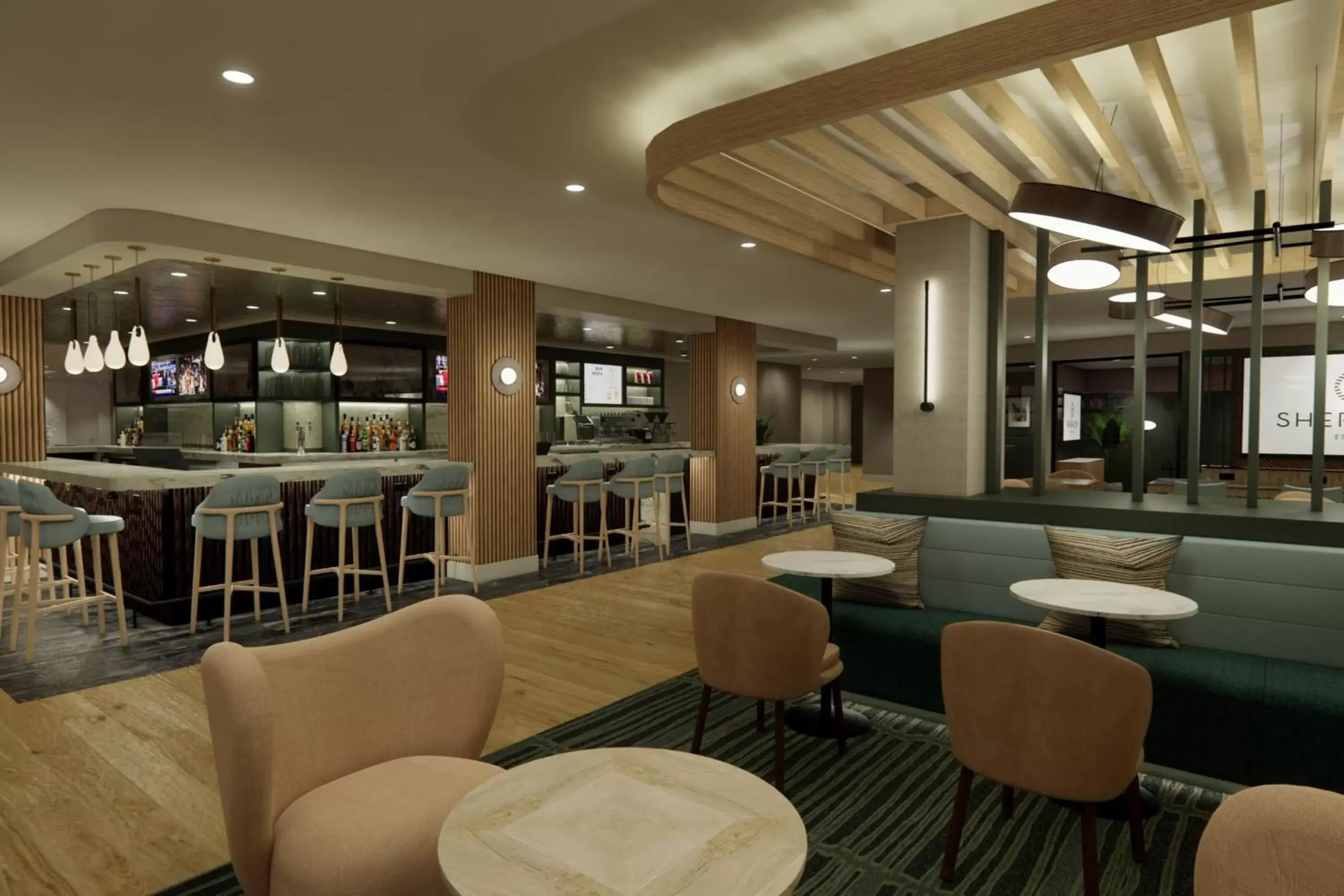 Lobby or reception, Lounge/Bar in Sheraton Fort Worth Downtown Hotel