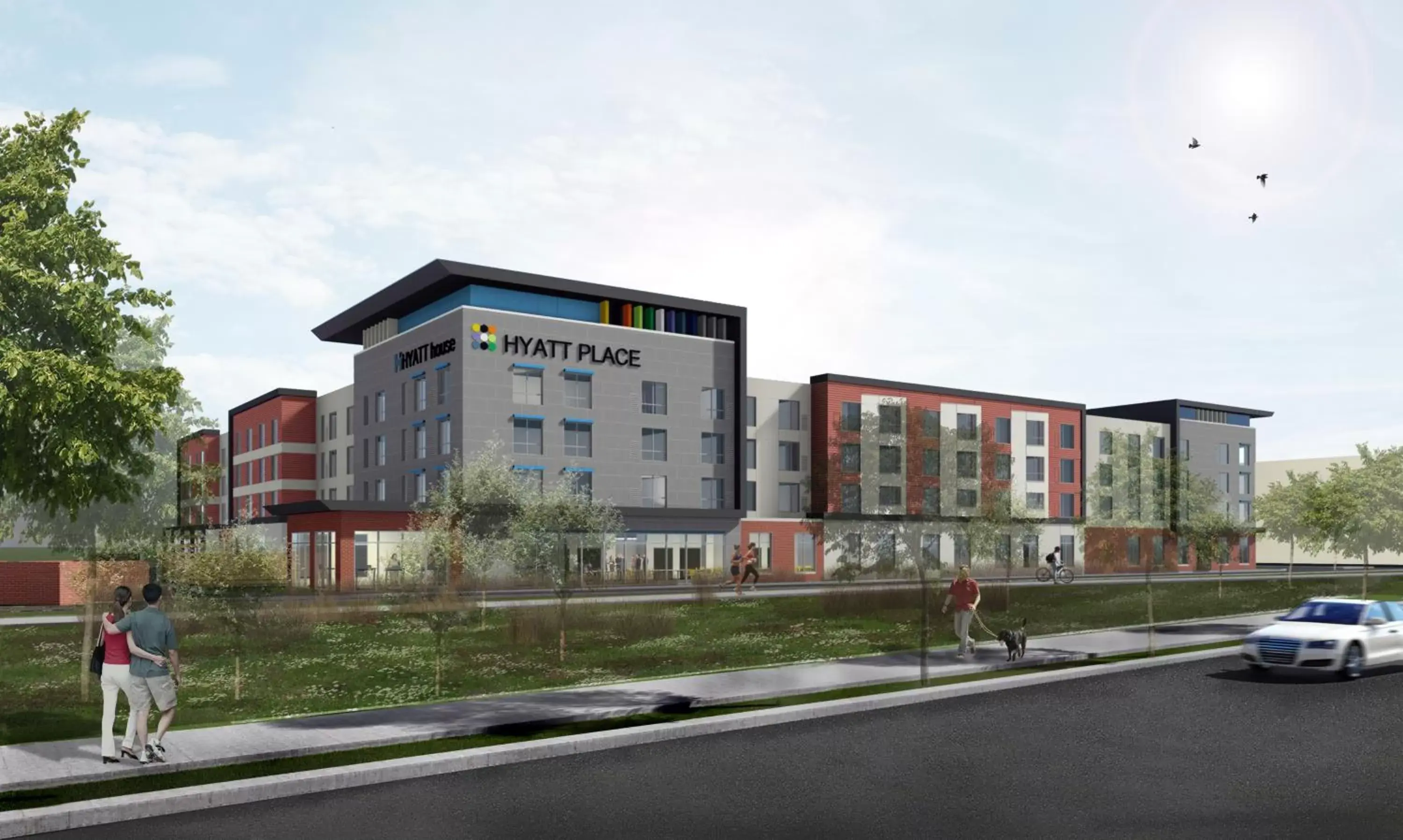 Property building in Hyatt Place Sacramento International Airport Property building in Hyatt Place Sacramento International Airport