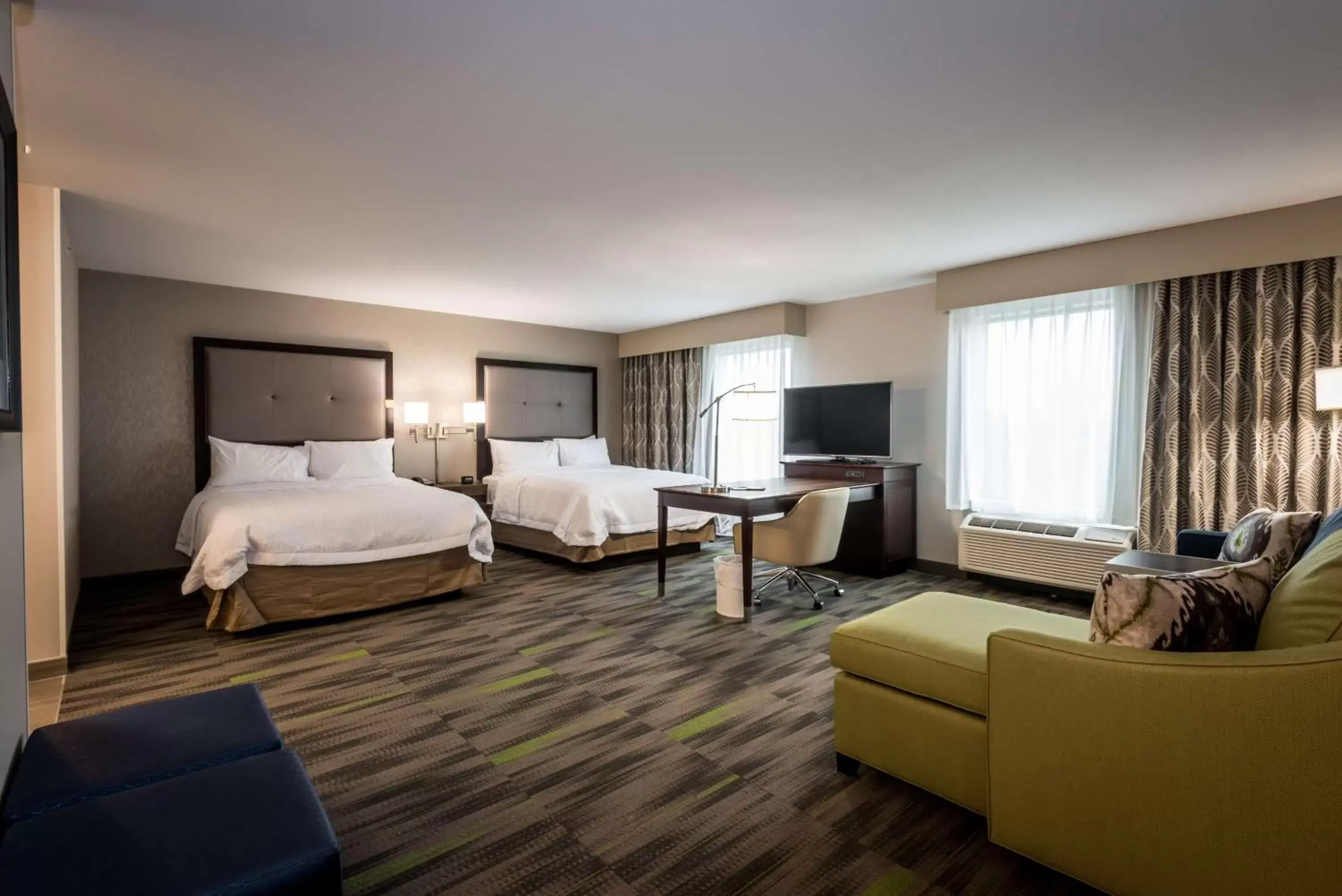 Studio with Two Queen Beds and Sofa Bed - Hearing Access/Non-Smoking in Hampton Inn & Suites By Hilton Hammond, In Studio with Two Queen Beds and Sofa Bed - Hearing Access/Non-Smoking in Hampton Inn & Suites By Hilton Hammond, In