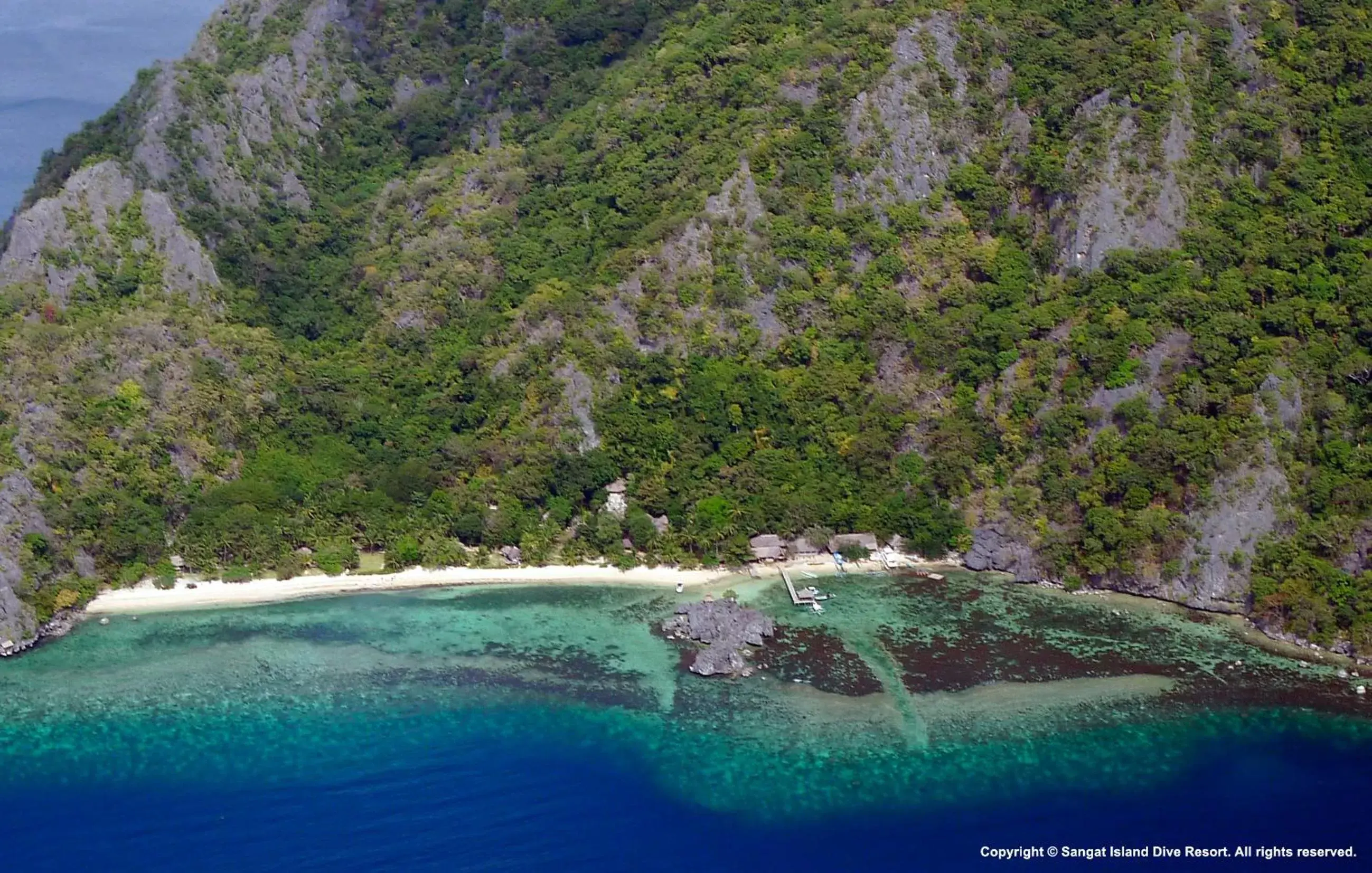 Natural landscape, Bird's-eye View in Sangat Island Dive Resort