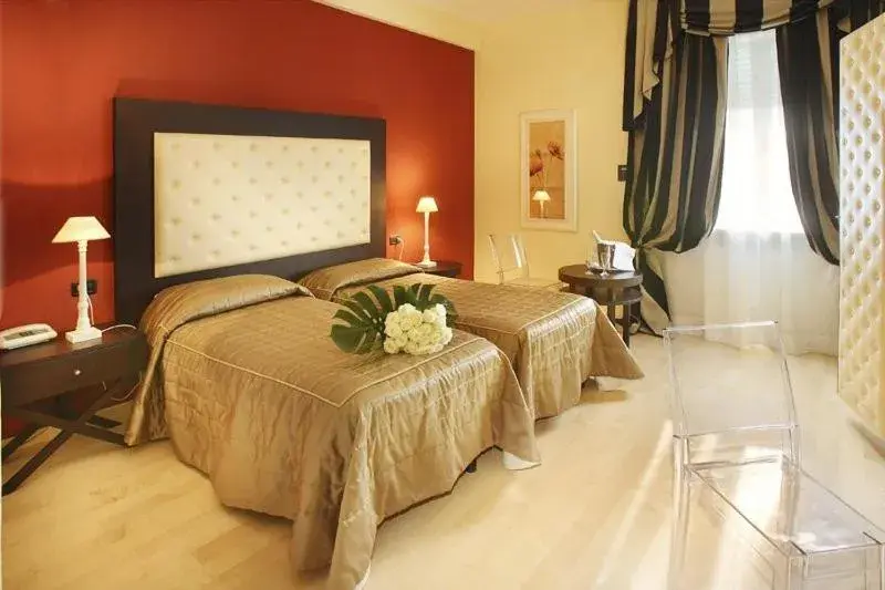 Bed in Hotel Manzoni Wellness&Spa