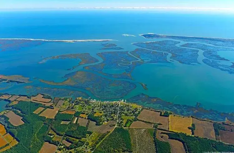 Bird's eye view in Wachapreague Inn - Motel Rooms Bird's eye view in Wachapreague Inn - Motel Rooms