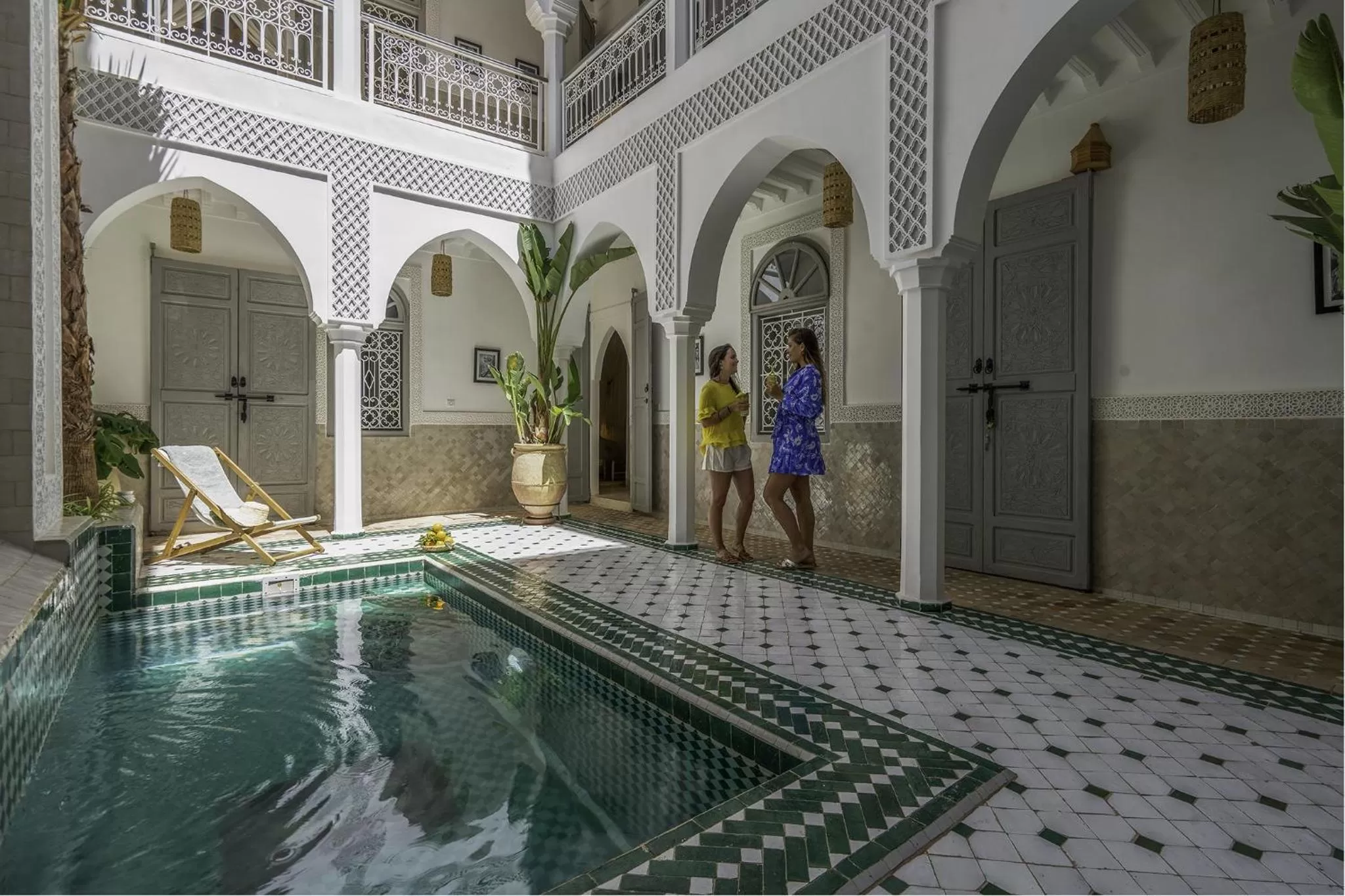 Lobby or reception, Swimming Pool in Riad Nelia De Marrakech Hotel Boutique & Spa