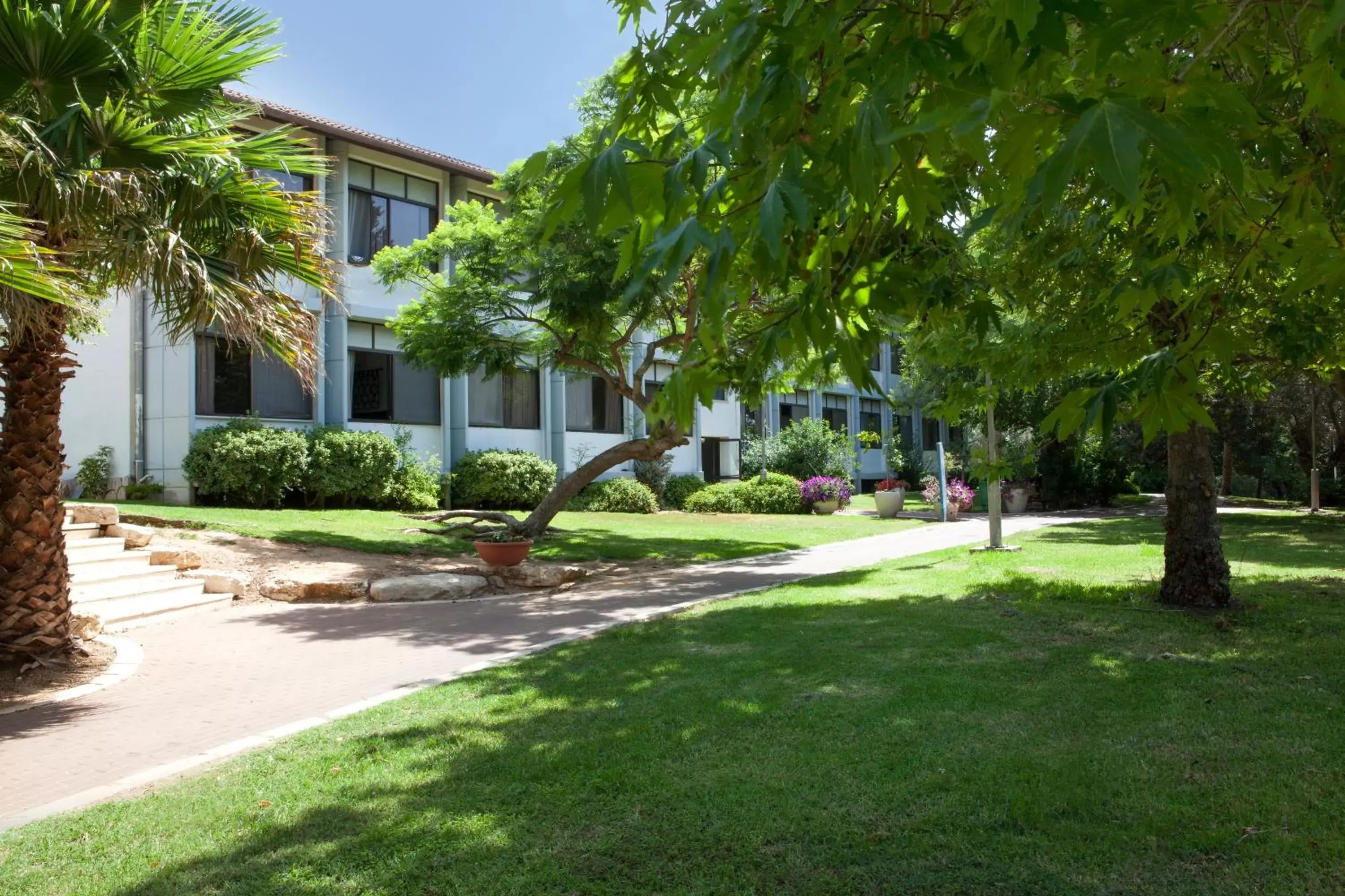 Garden view, Property Building in Eden Inn