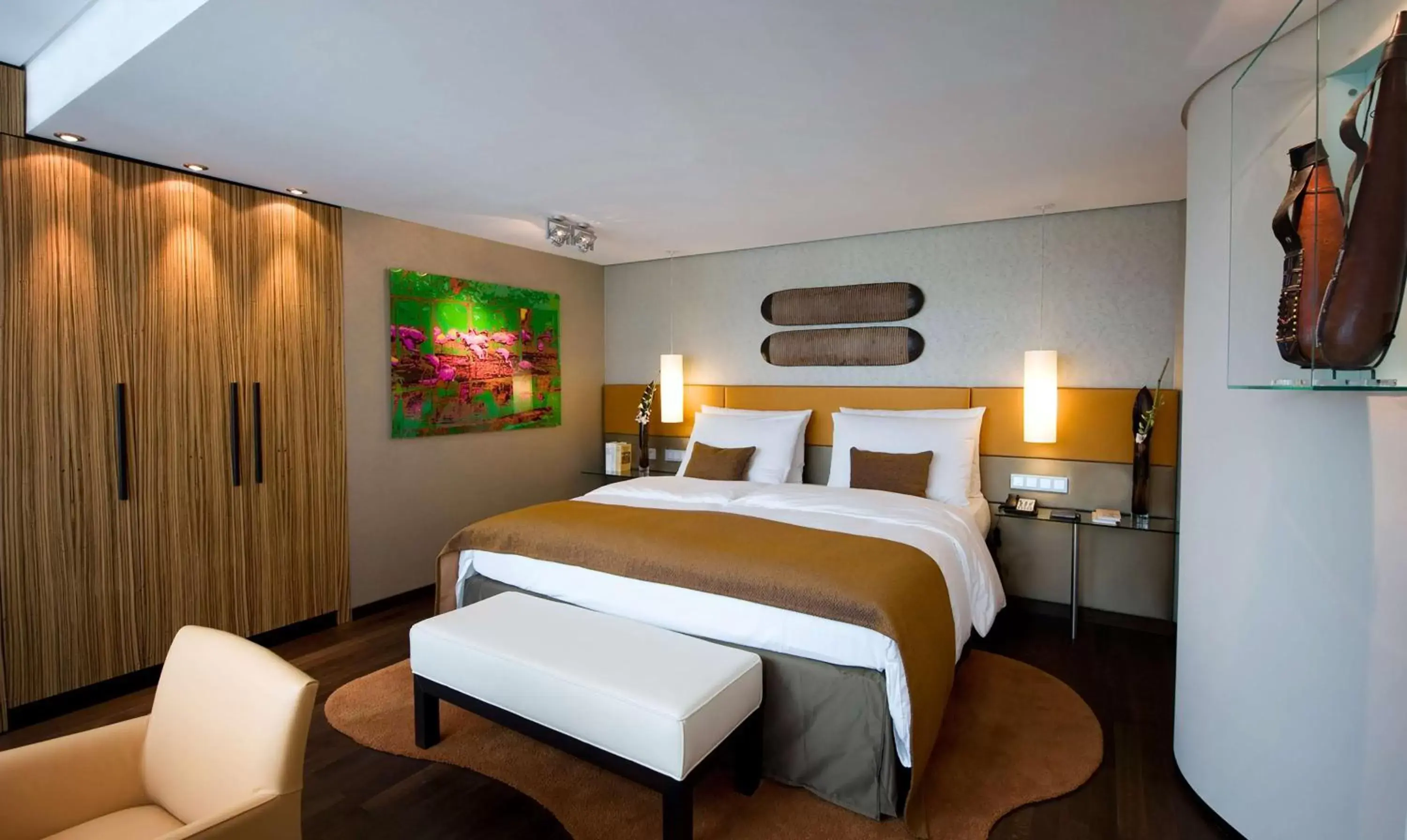 Bed in Hotel Kö59 Düsseldorf - Member of Hommage Luxury Hotels Collection