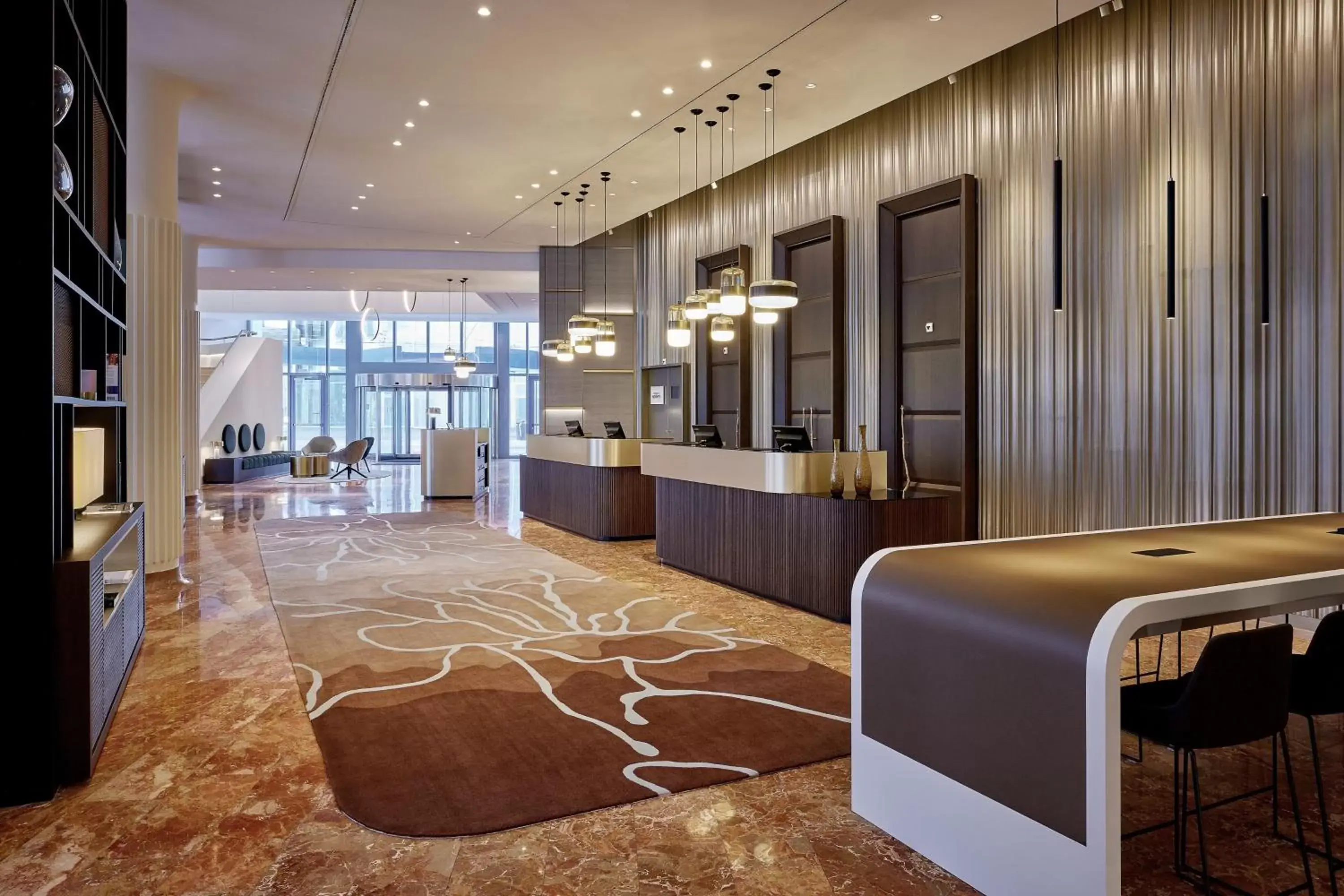 Property building, Lobby/Reception in Basel Marriott Hotel