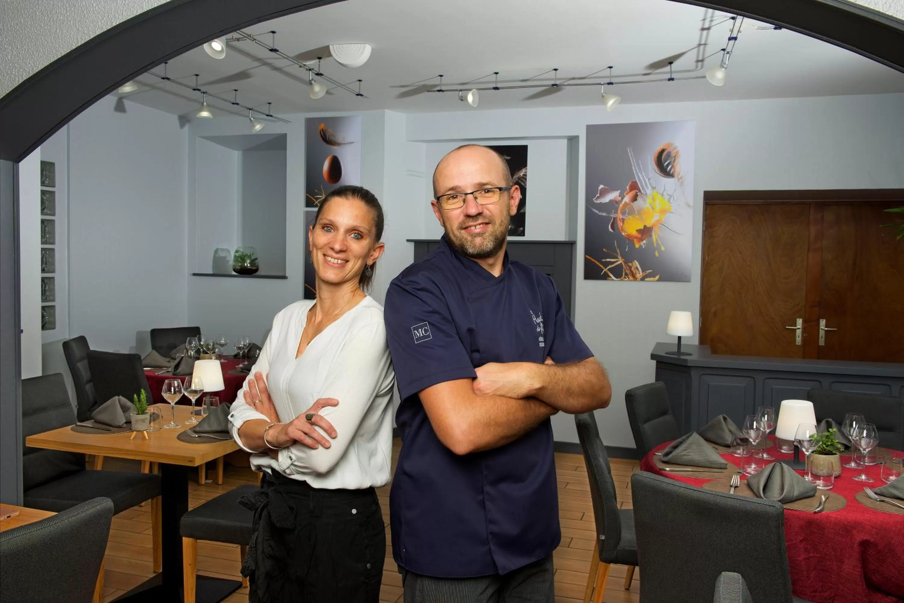 Staff in Hotel Restaurant Du Haut Du Roc