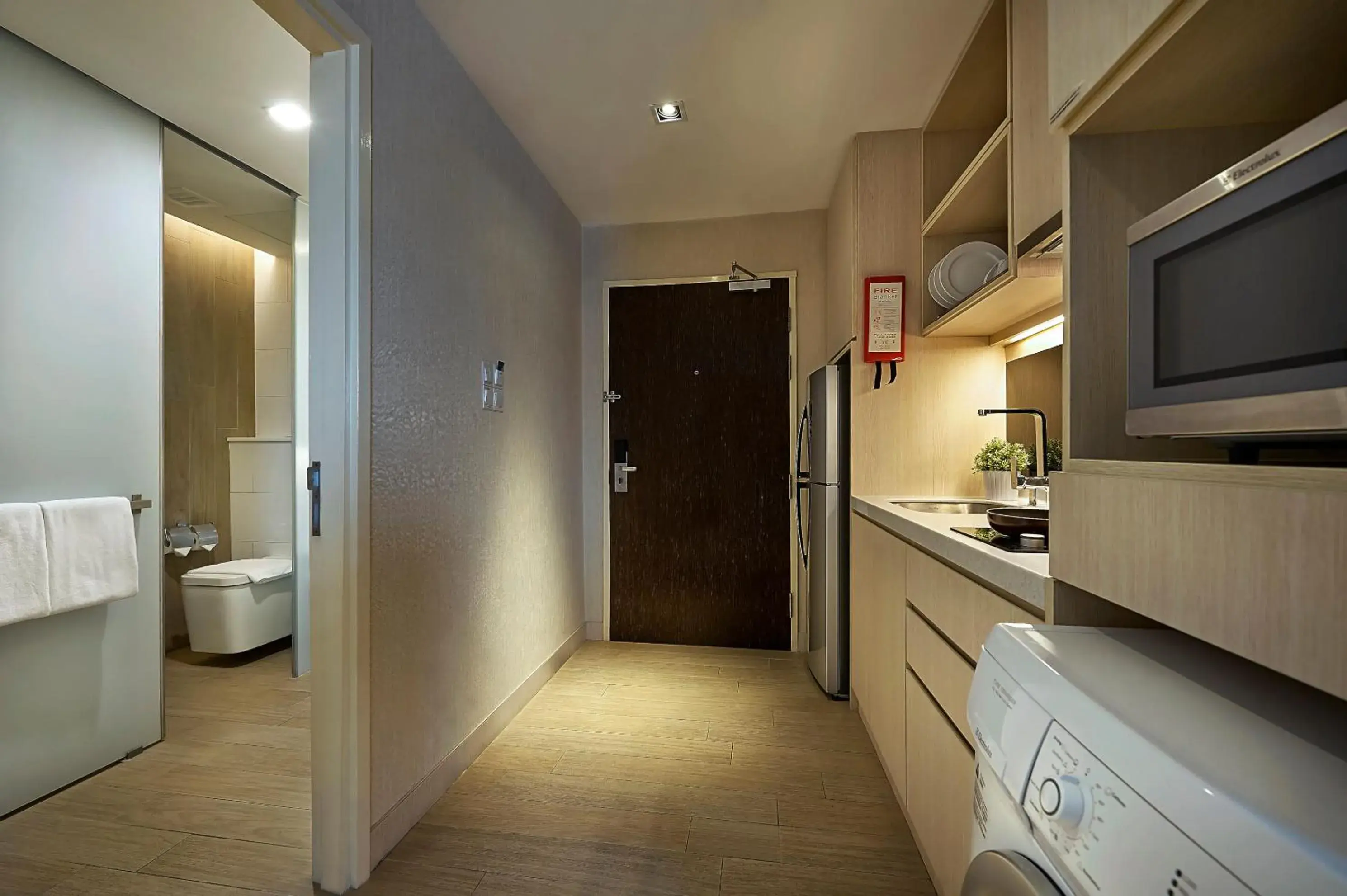 Facade/entrance, Kitchen/Kitchenette in Oasia Suites Kuala Lumpur by Far East Hospitality