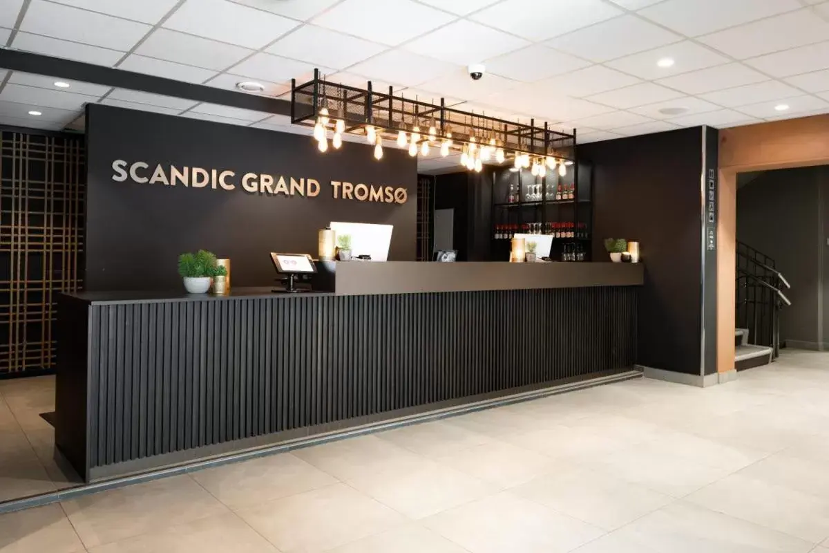 Lobby or reception in Scandic Grand Tromsø