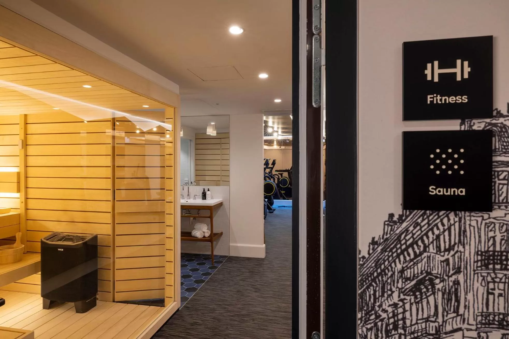 Sauna in Quinzerie hôtel