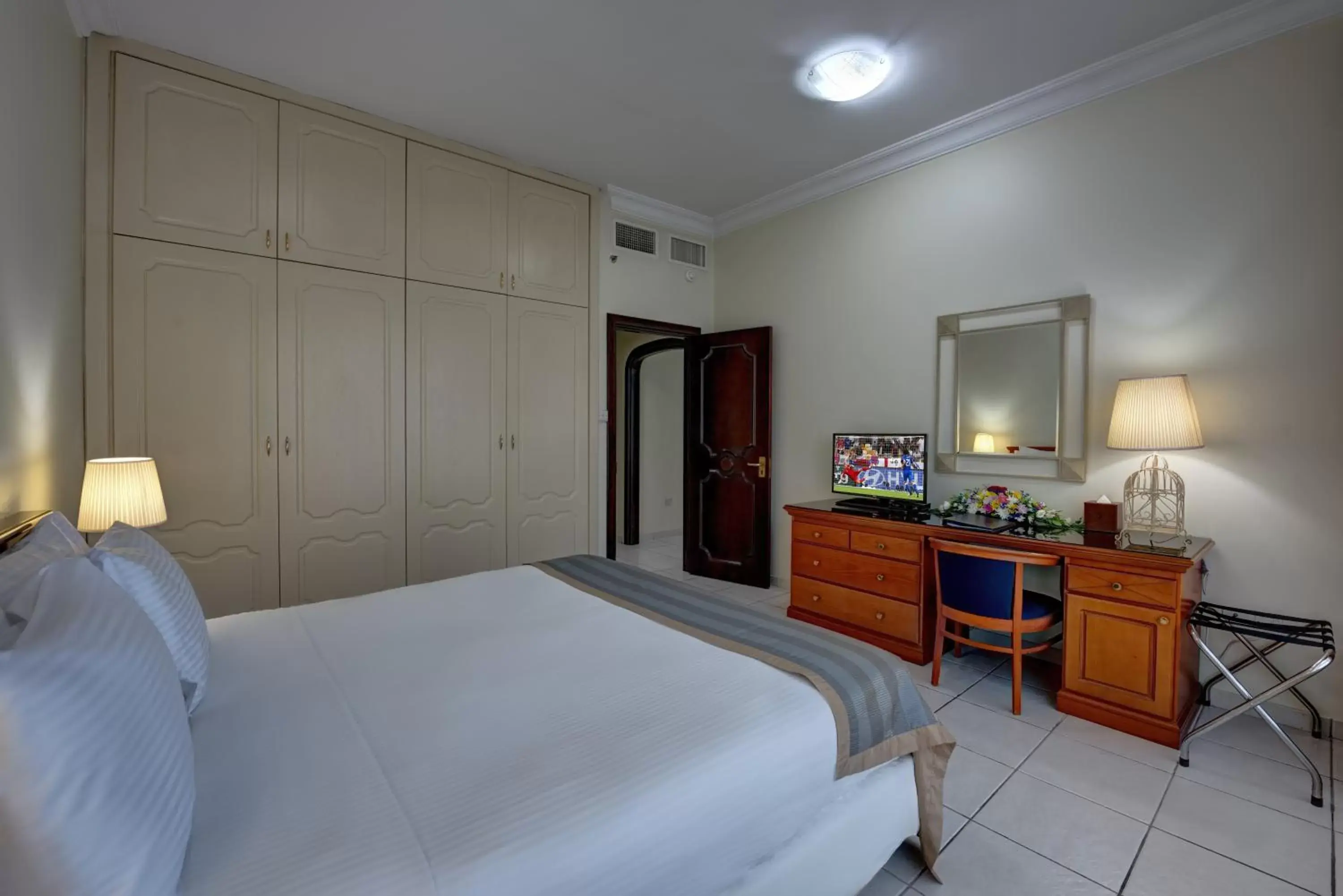 View (from property/room), Bed in Al Nakheel Hotel Apartments Abu Dhabi