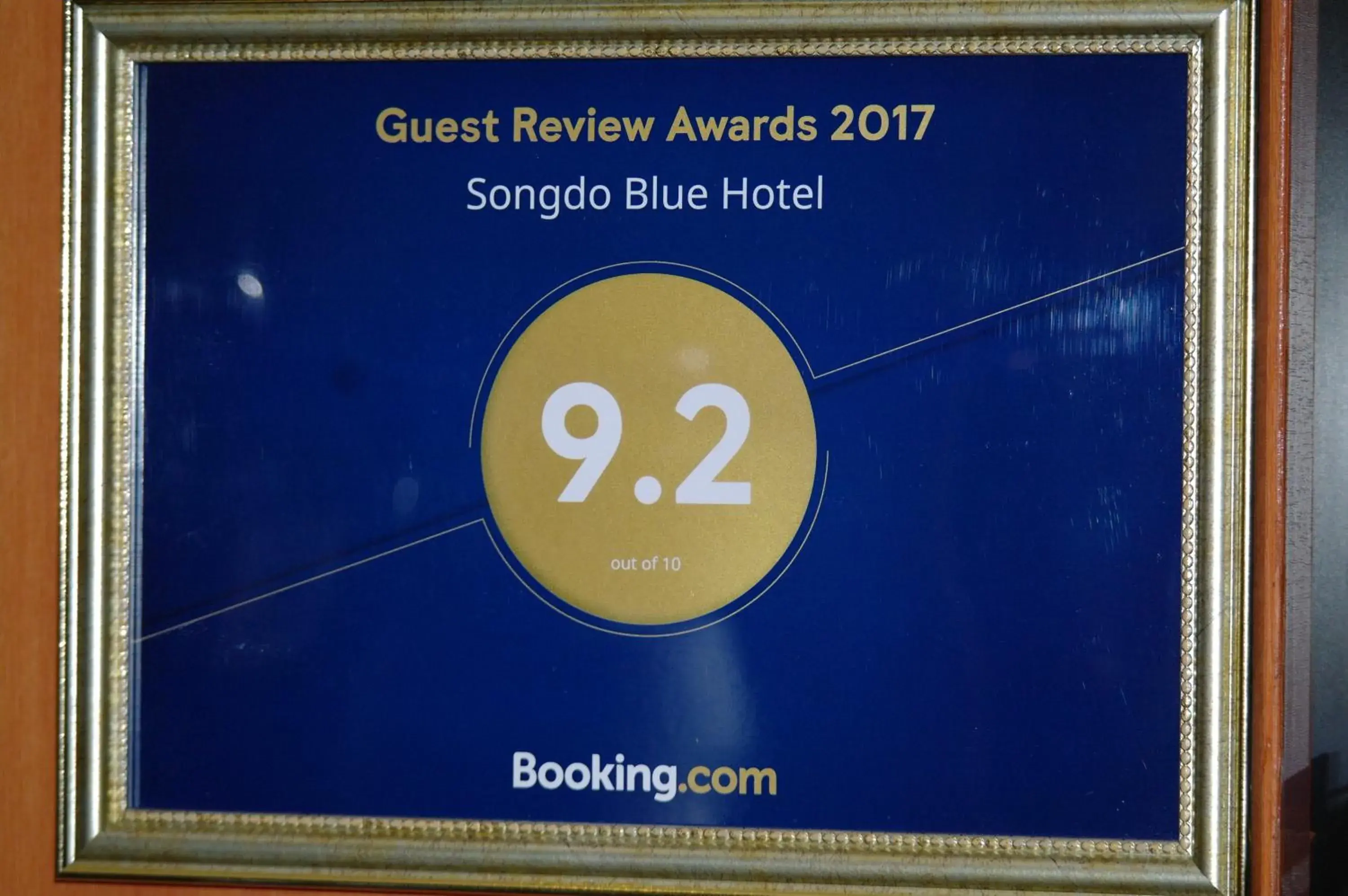 Certificate/Award in Songdo Blue Hotel