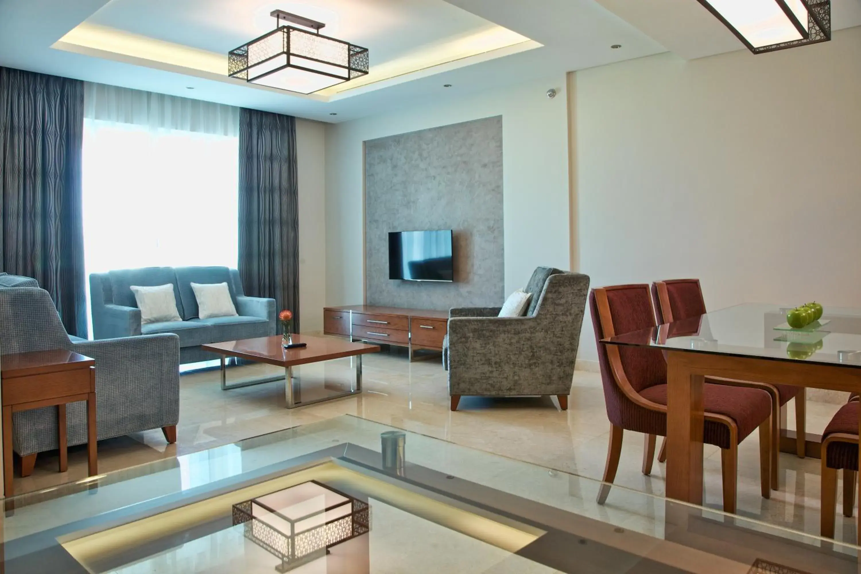 Living room, Seating Area in Millennium Executive Apartments Muscat
