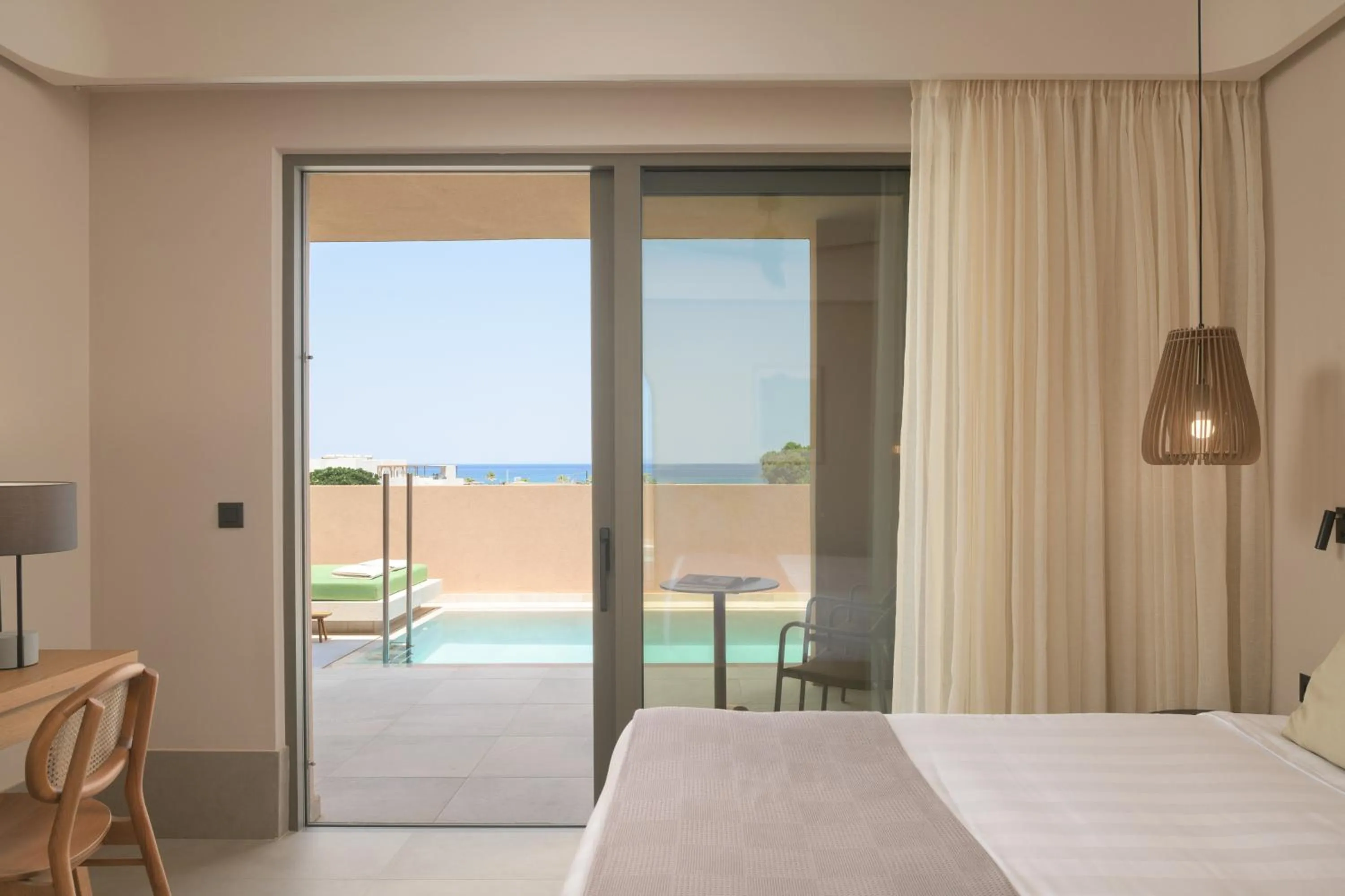 Sea view, Bed in Paralos Venus Suites Adults Only