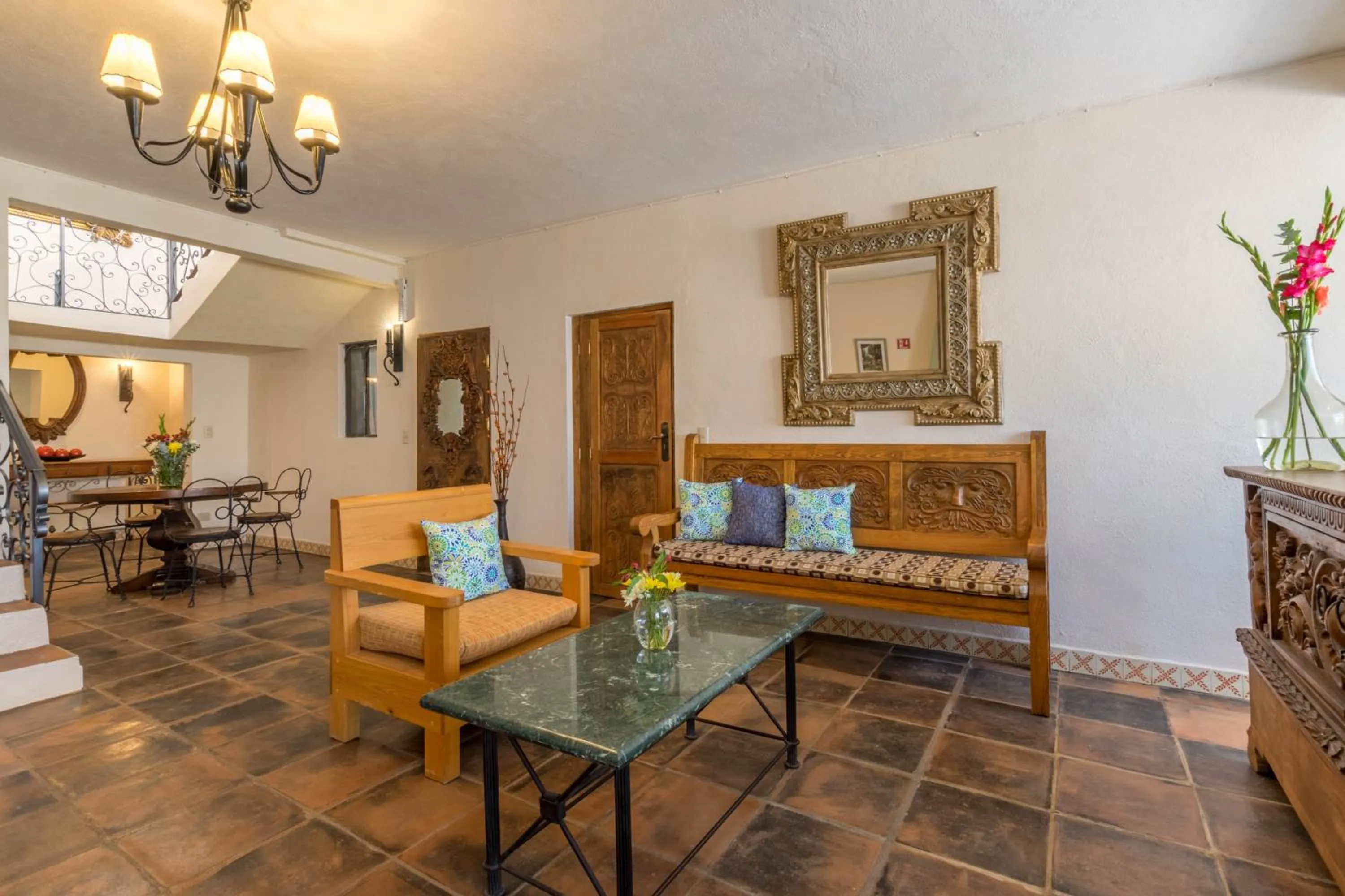 Lobby or reception in Hotel Casa Santamaría