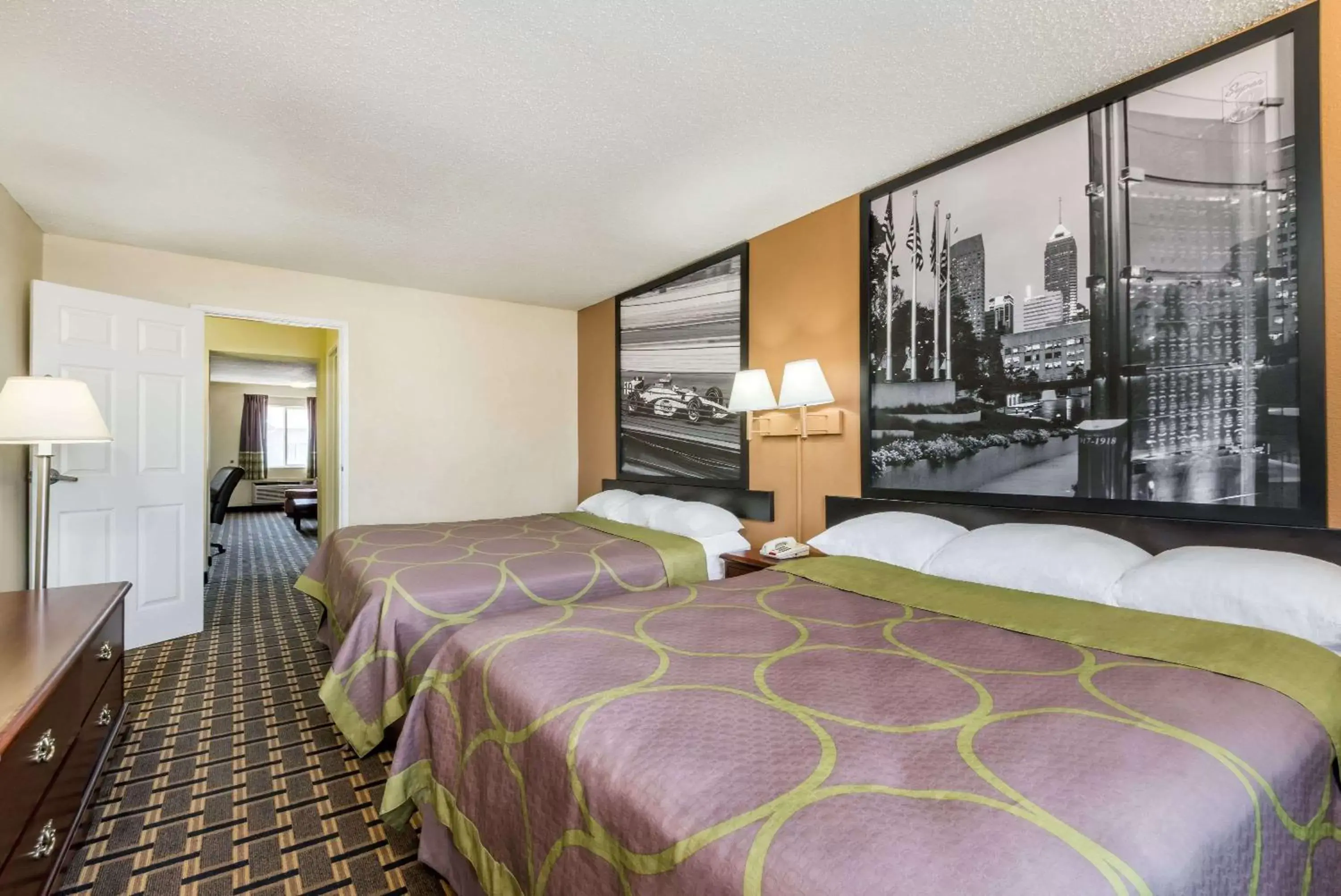 Photo of the whole room, Bed in Super 8 by Wyndham Indianapolis/NE/Castleton Area