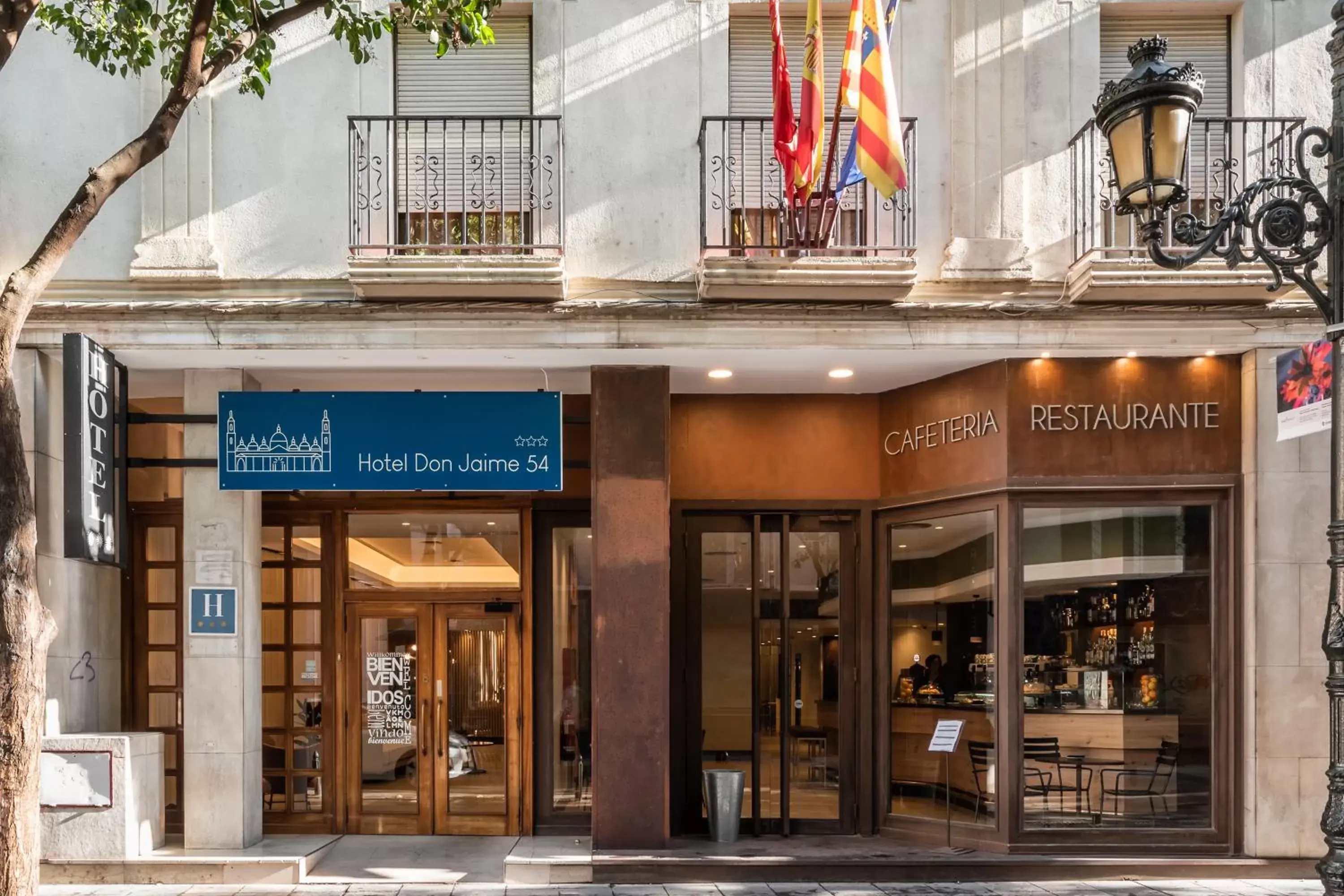 Facade/entrance in Hotel Don Jaime 54