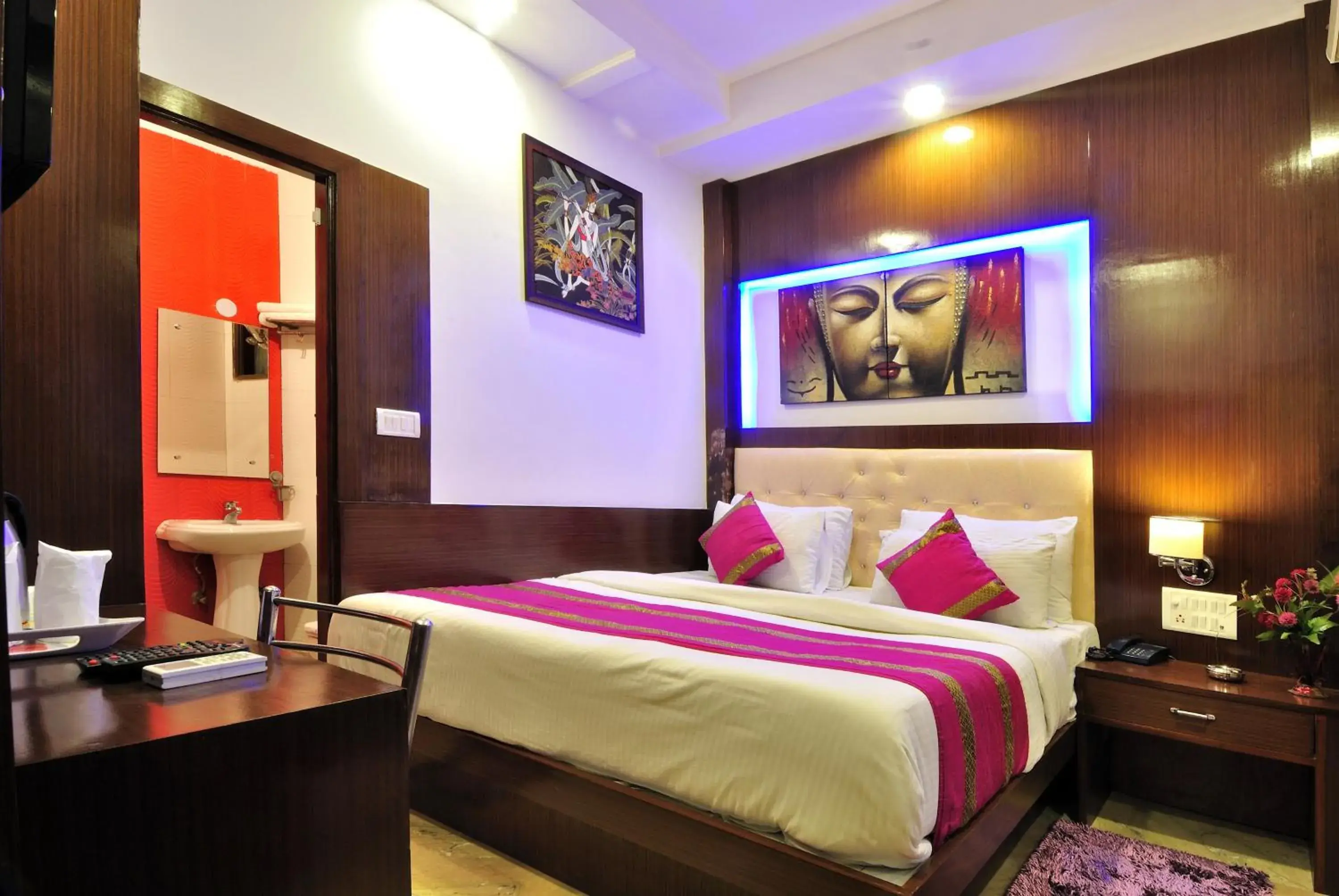 Bedroom, Bed in Hotel Nirmal Mahal by Sushant Travels