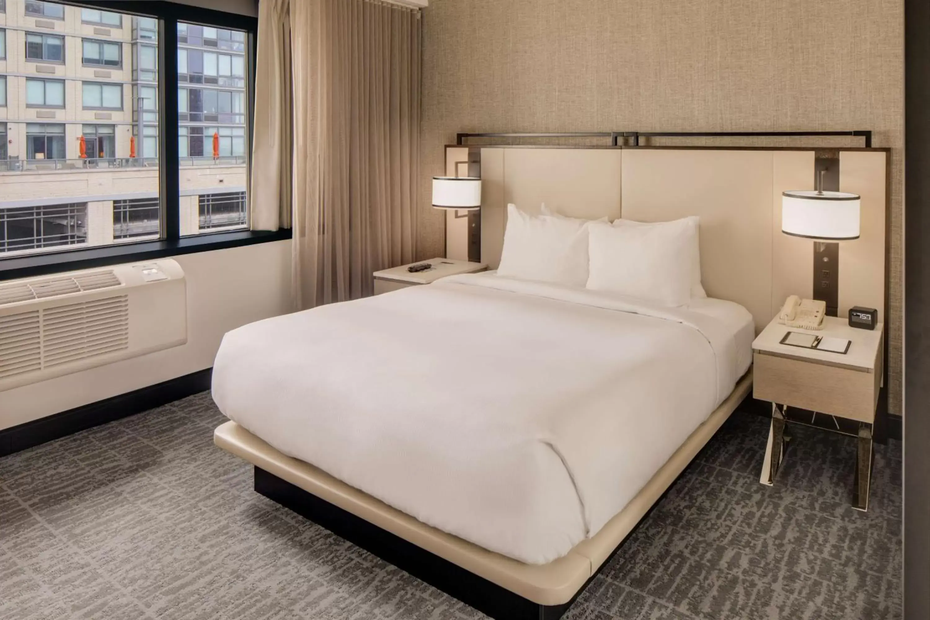 Bed in DoubleTree by Hilton Hotel & Suites Jersey City