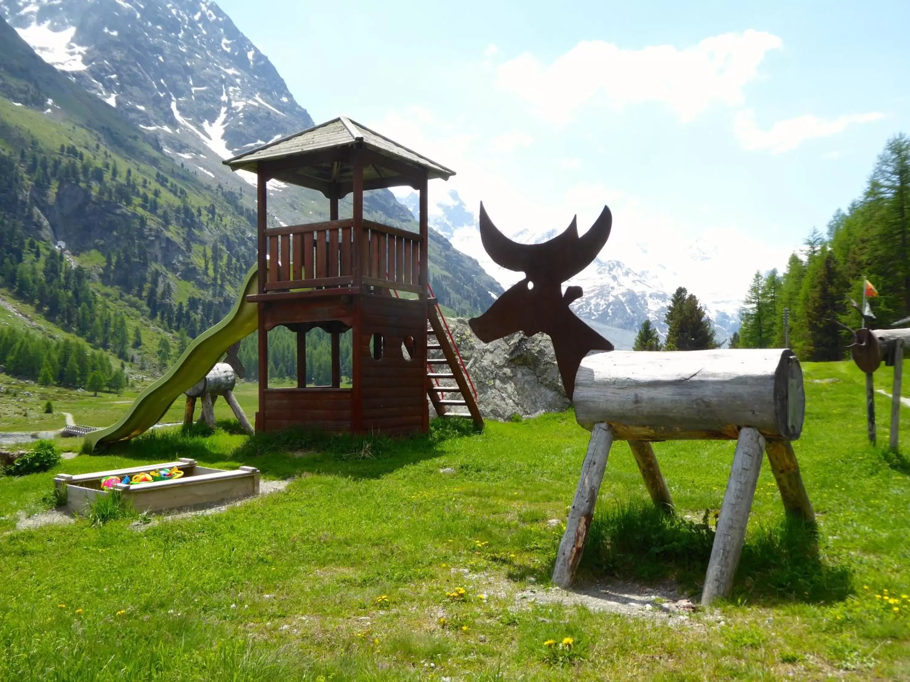 Children play ground in Hotel Roseg-Gletscher