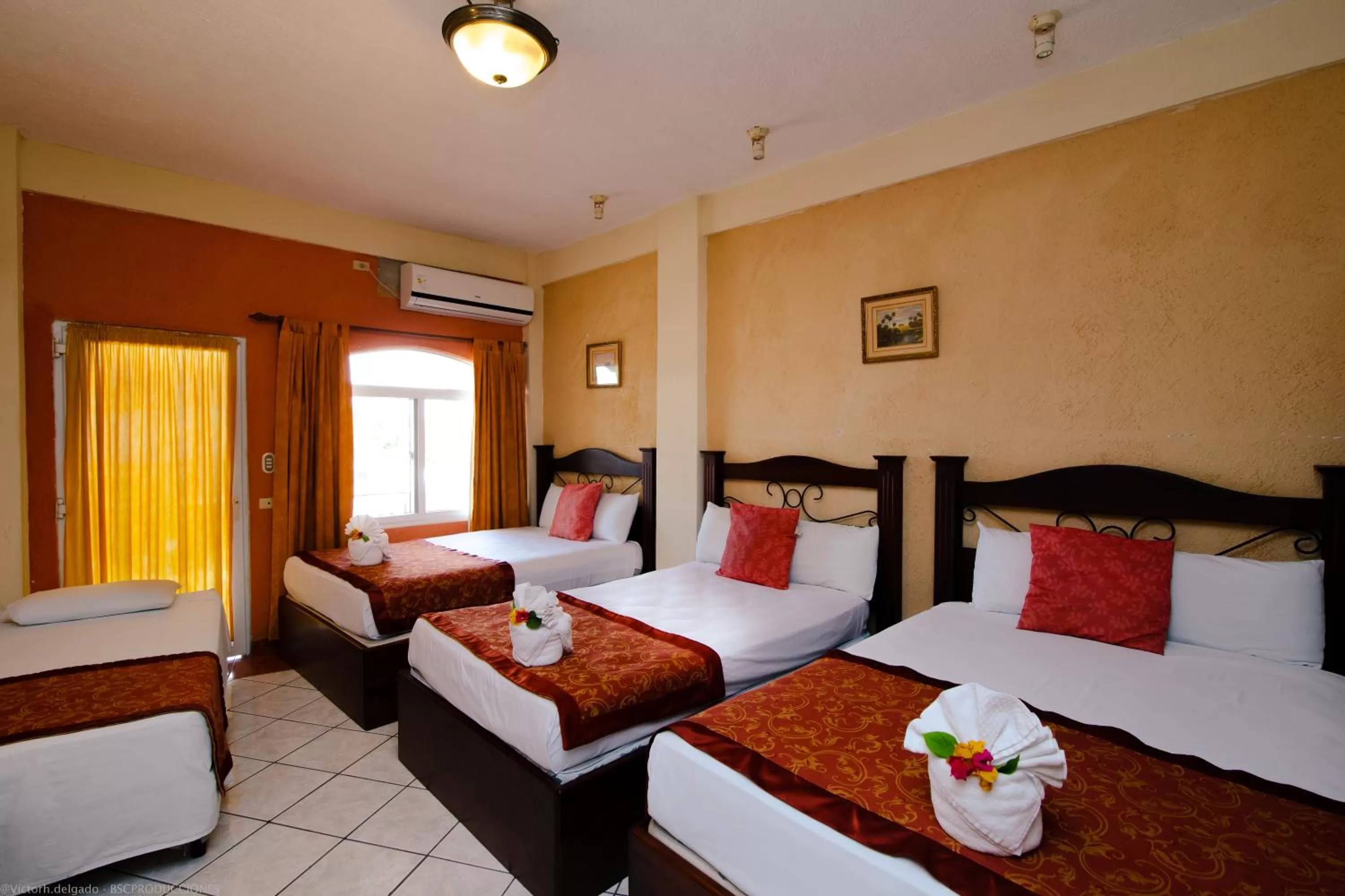 Bed in Hotel Quinta Maya