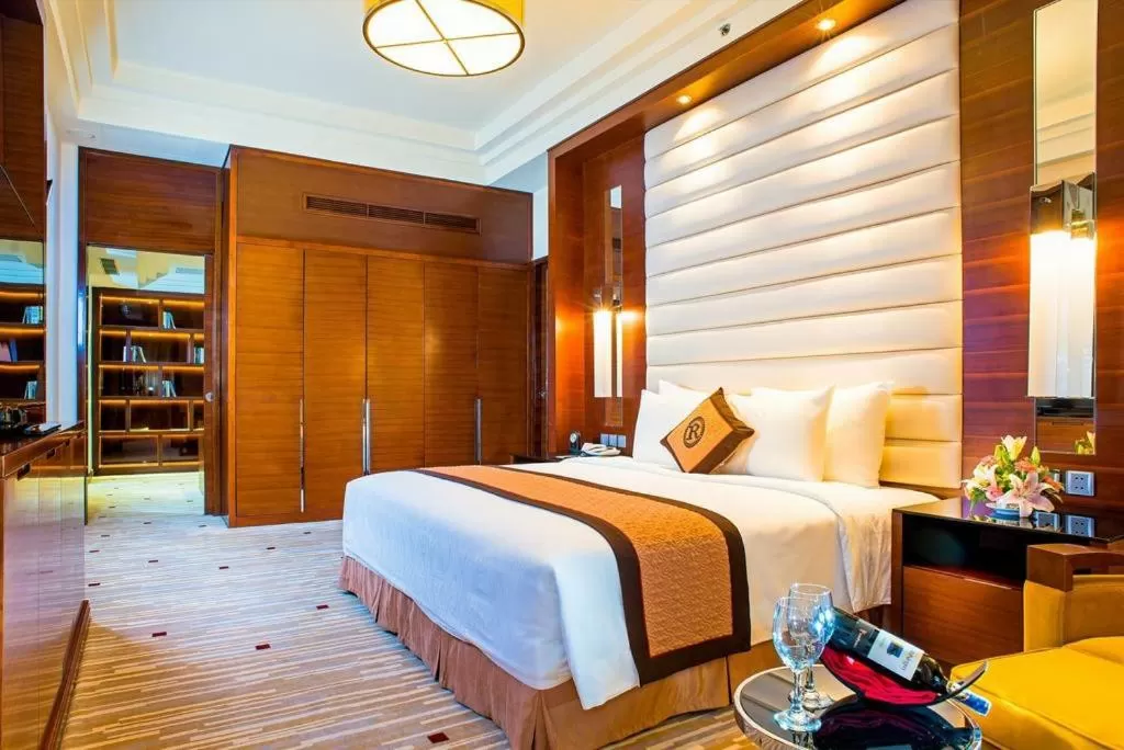 Bedroom, Bed in Royal Halong Hotel