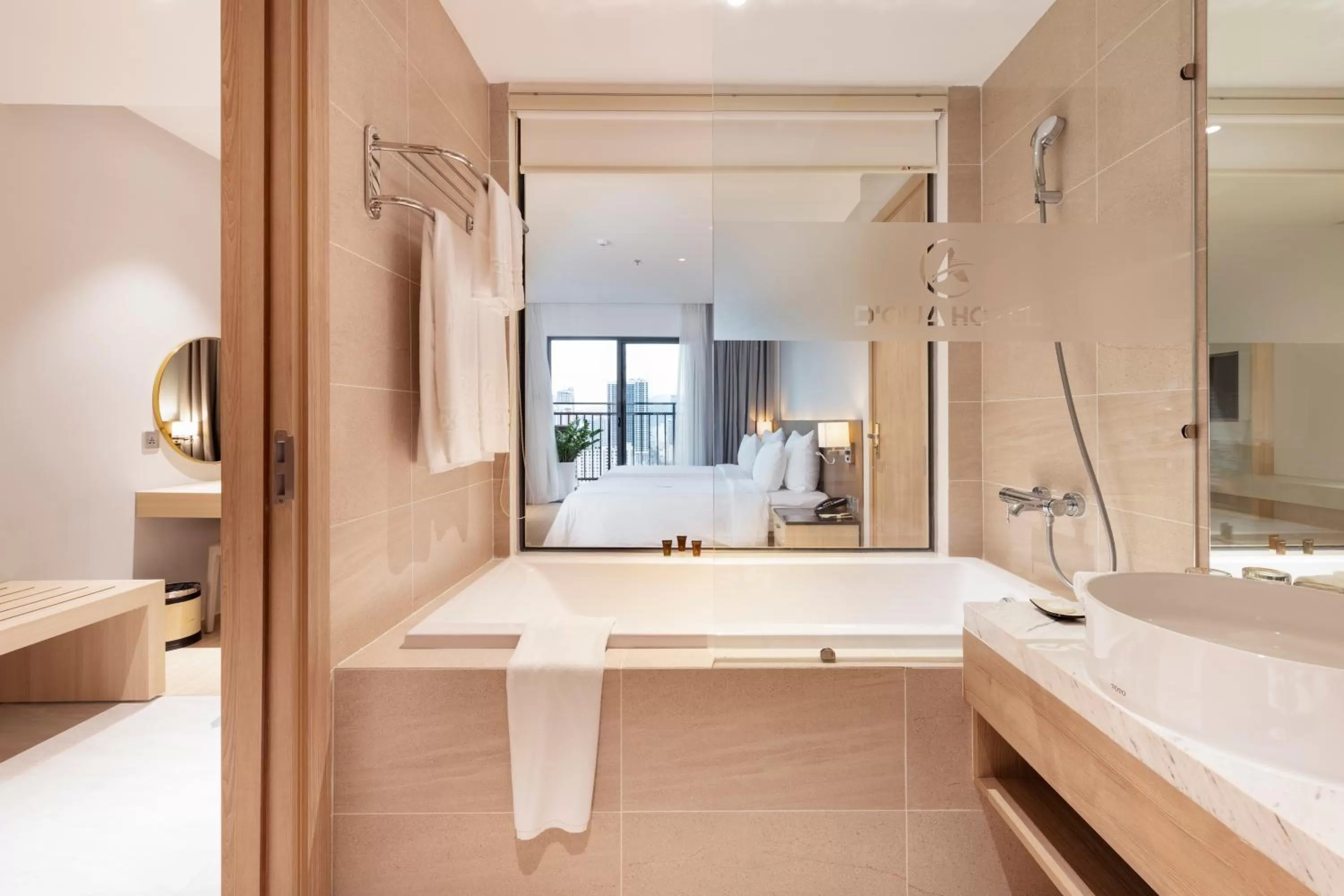 Bathroom in DQua Hotel