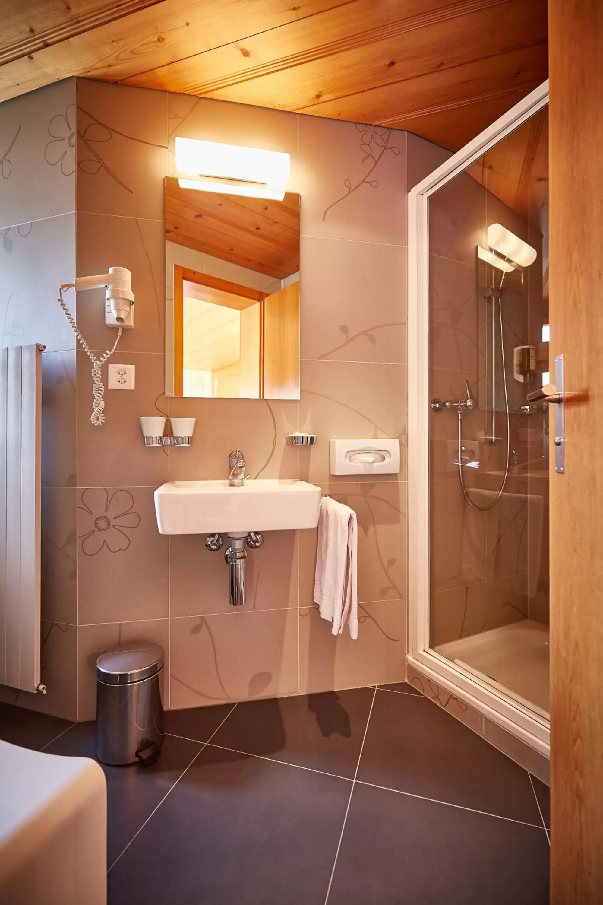 Shower, Bathroom in Hotel Landhaus