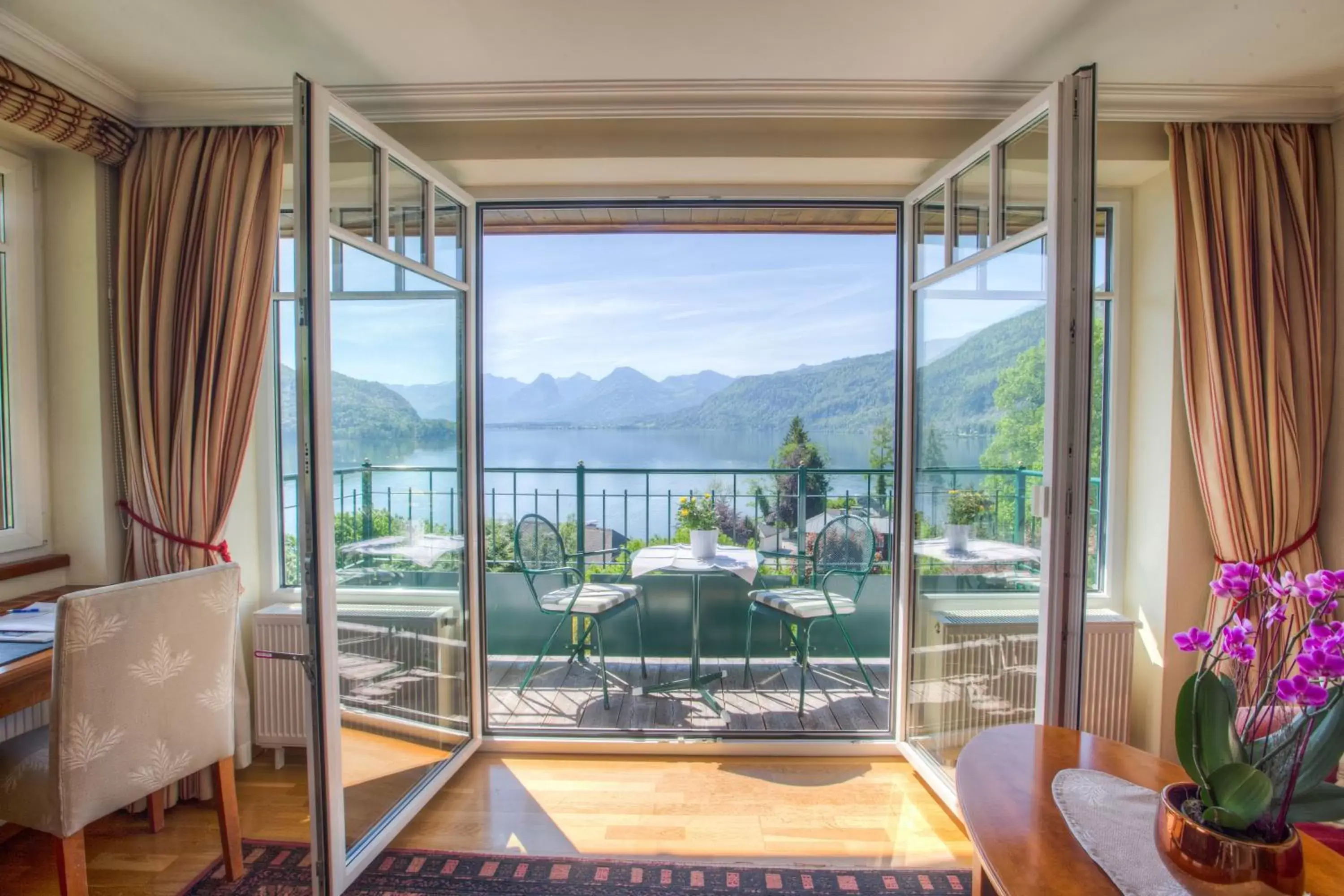 Balcony/Terrace, Mountain View in Seehotel Billroth