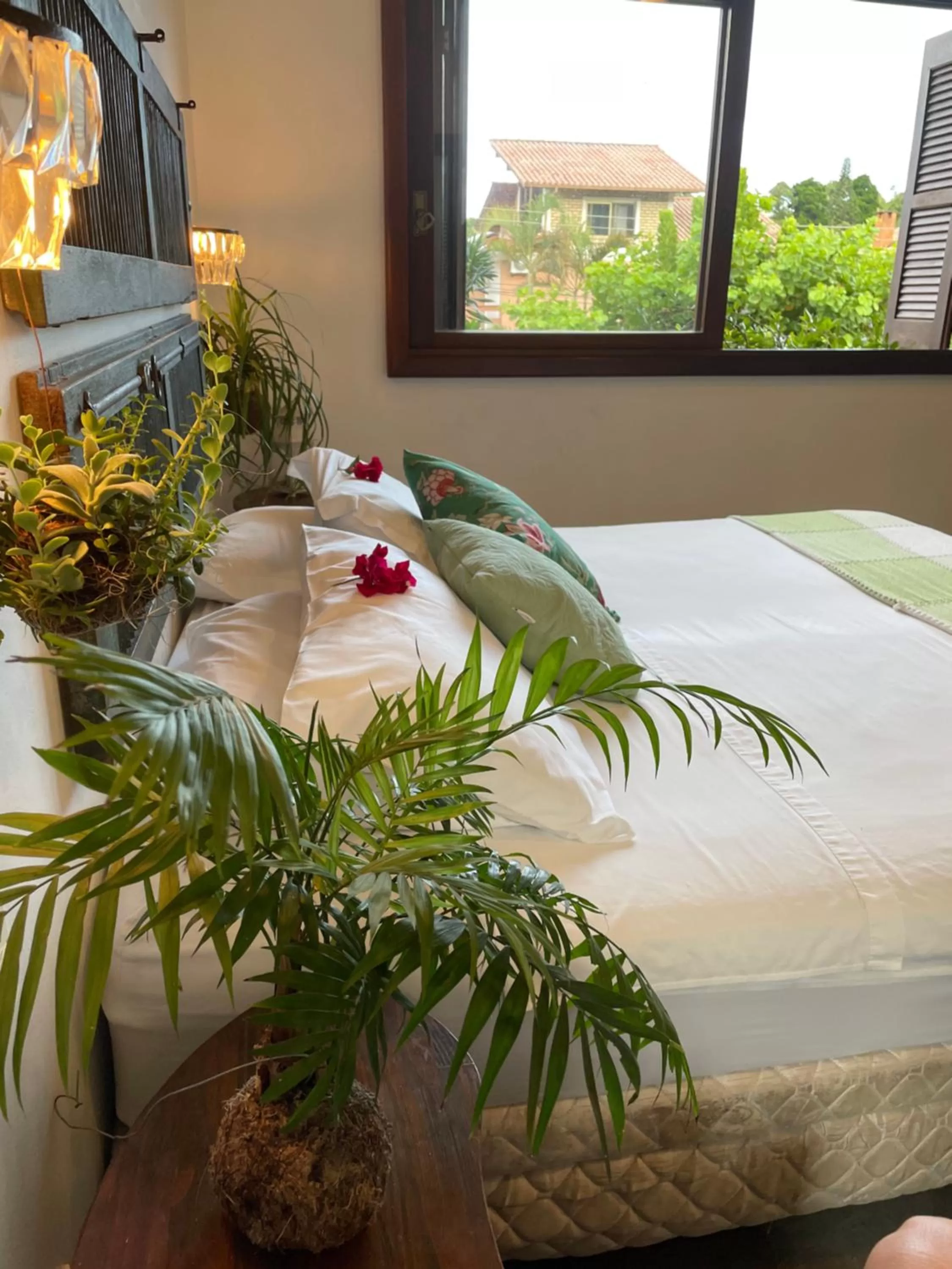 Bed in Pousada Santarina