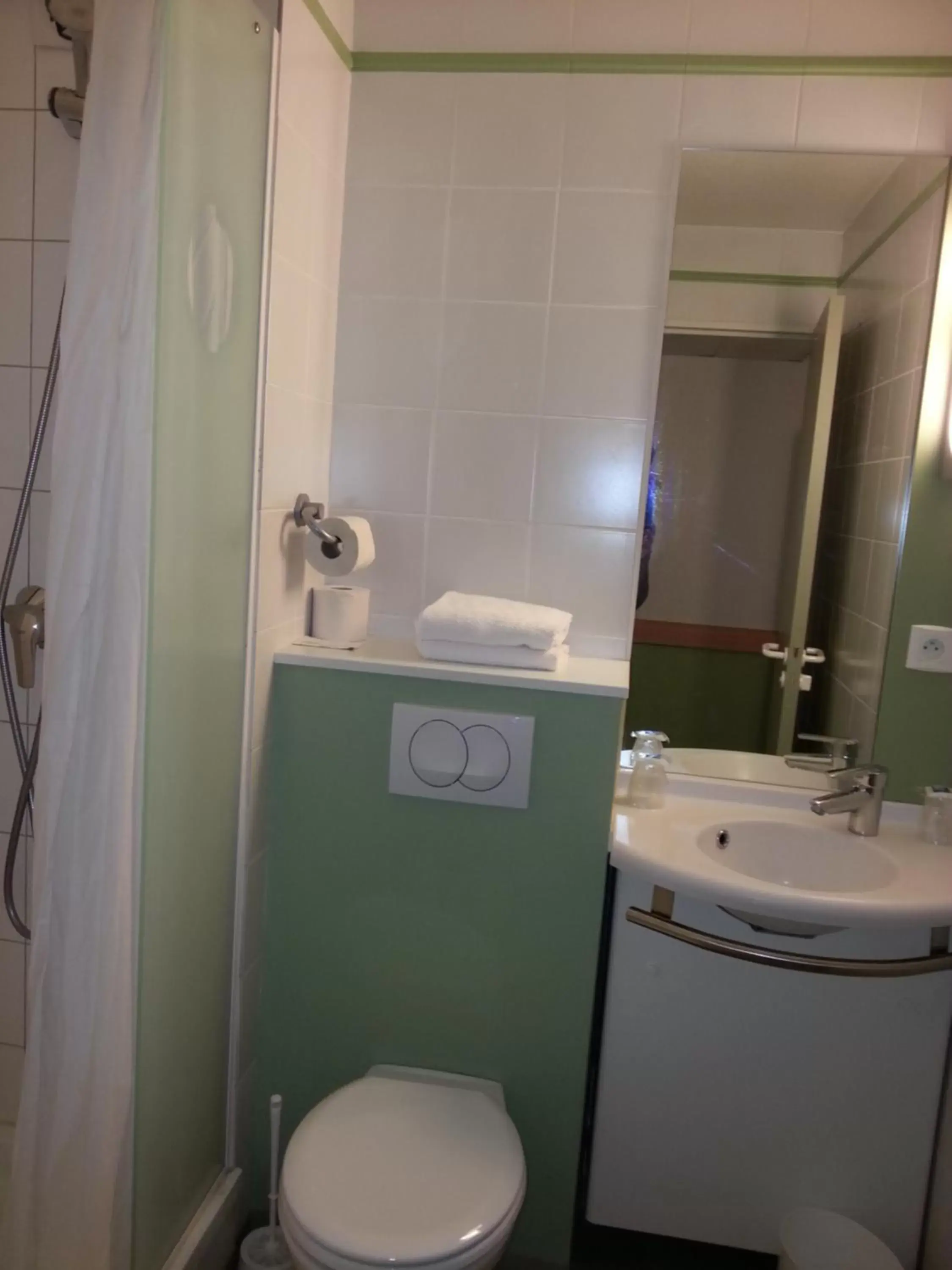 Toilet, Bathroom in ibis budget Nantes Ouest