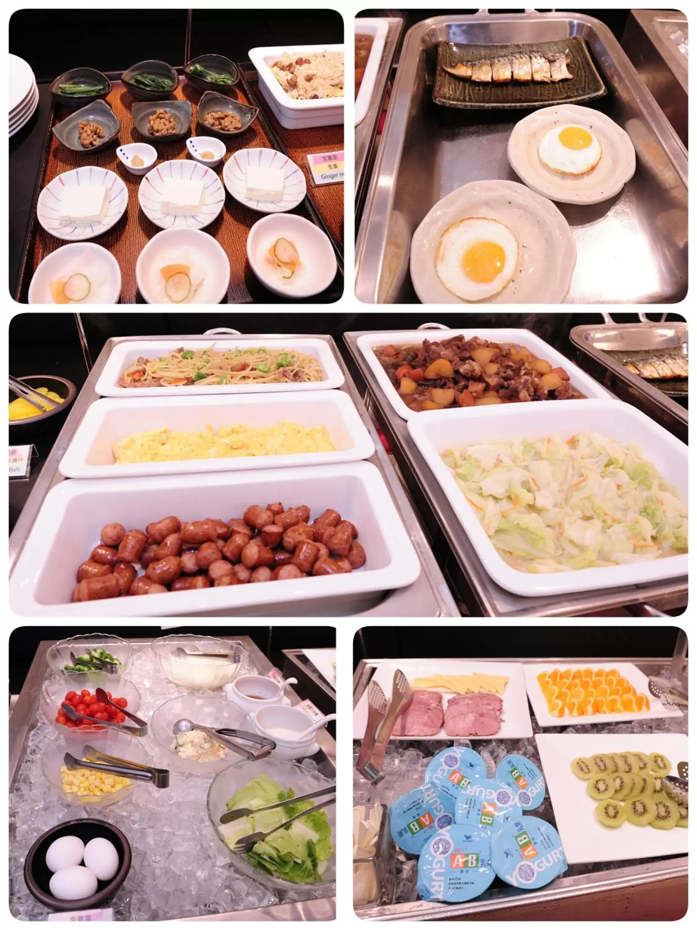 Buffet breakfast in Hotel Sunroute Taipei