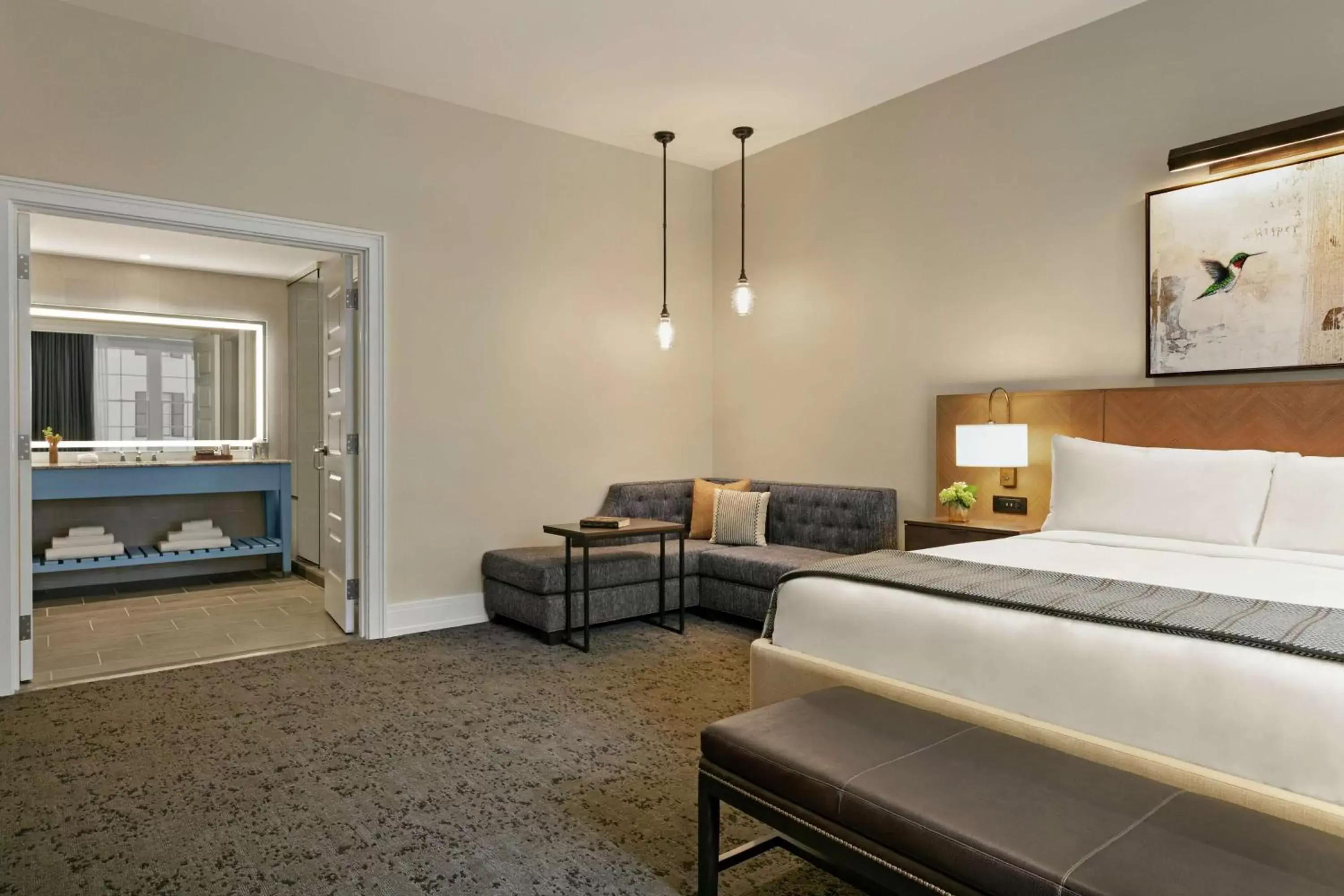 Bed in The Harpeth Downtown Franklin, Curio Collection by Hilton