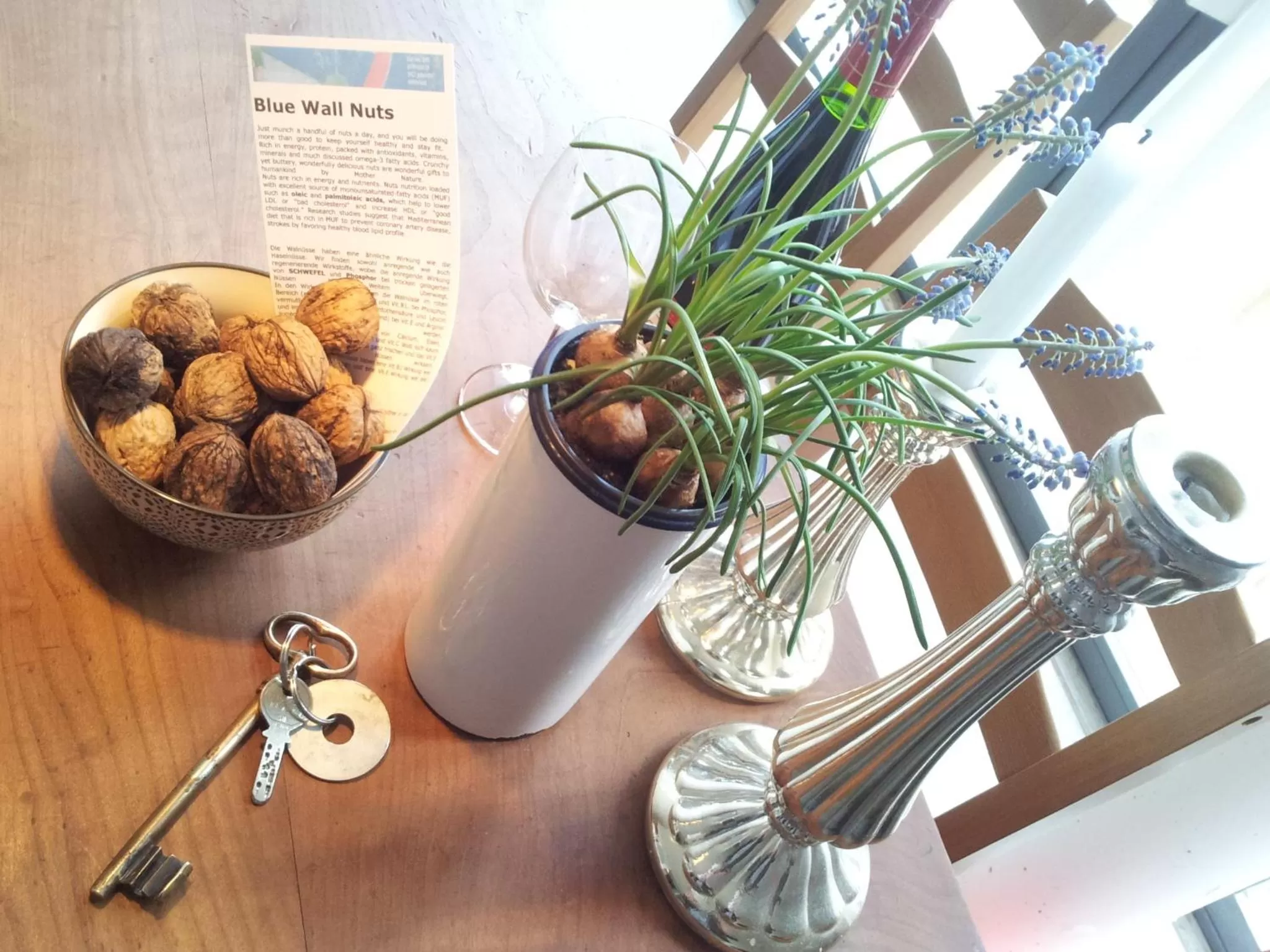 Decorative detail in Blue Wall BnB