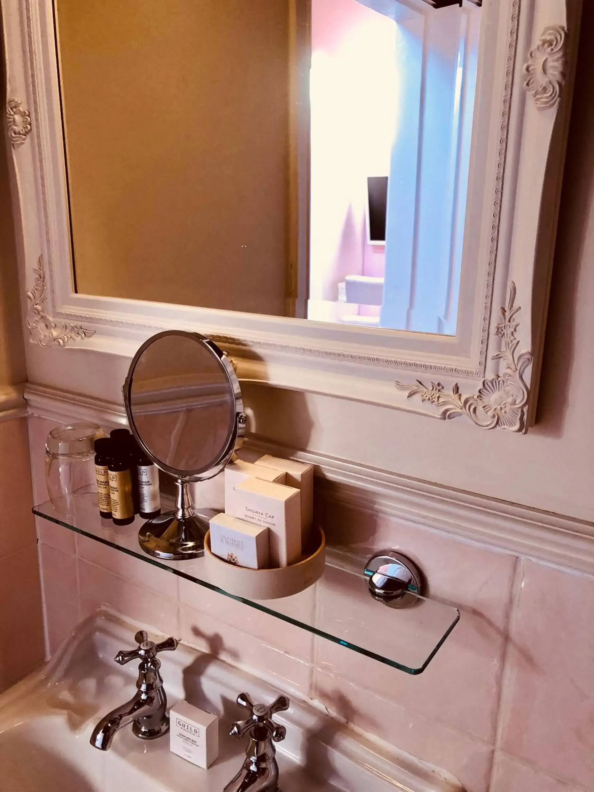 Decorative detail, Bathroom in Shibden Mill Inn