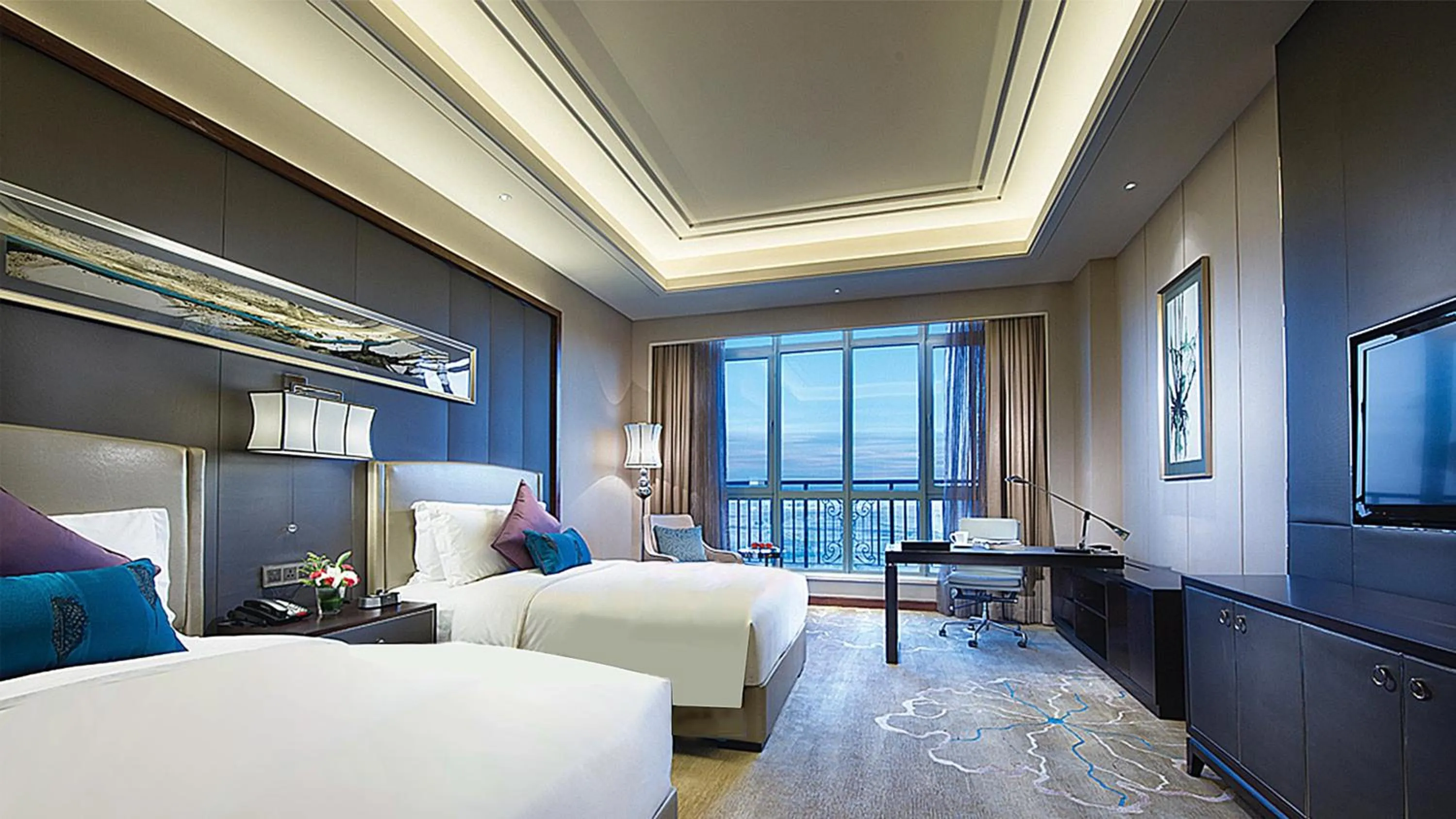 Photo of the whole room, Bed in Crowne Plaza Tianjin Jinnan by IHG