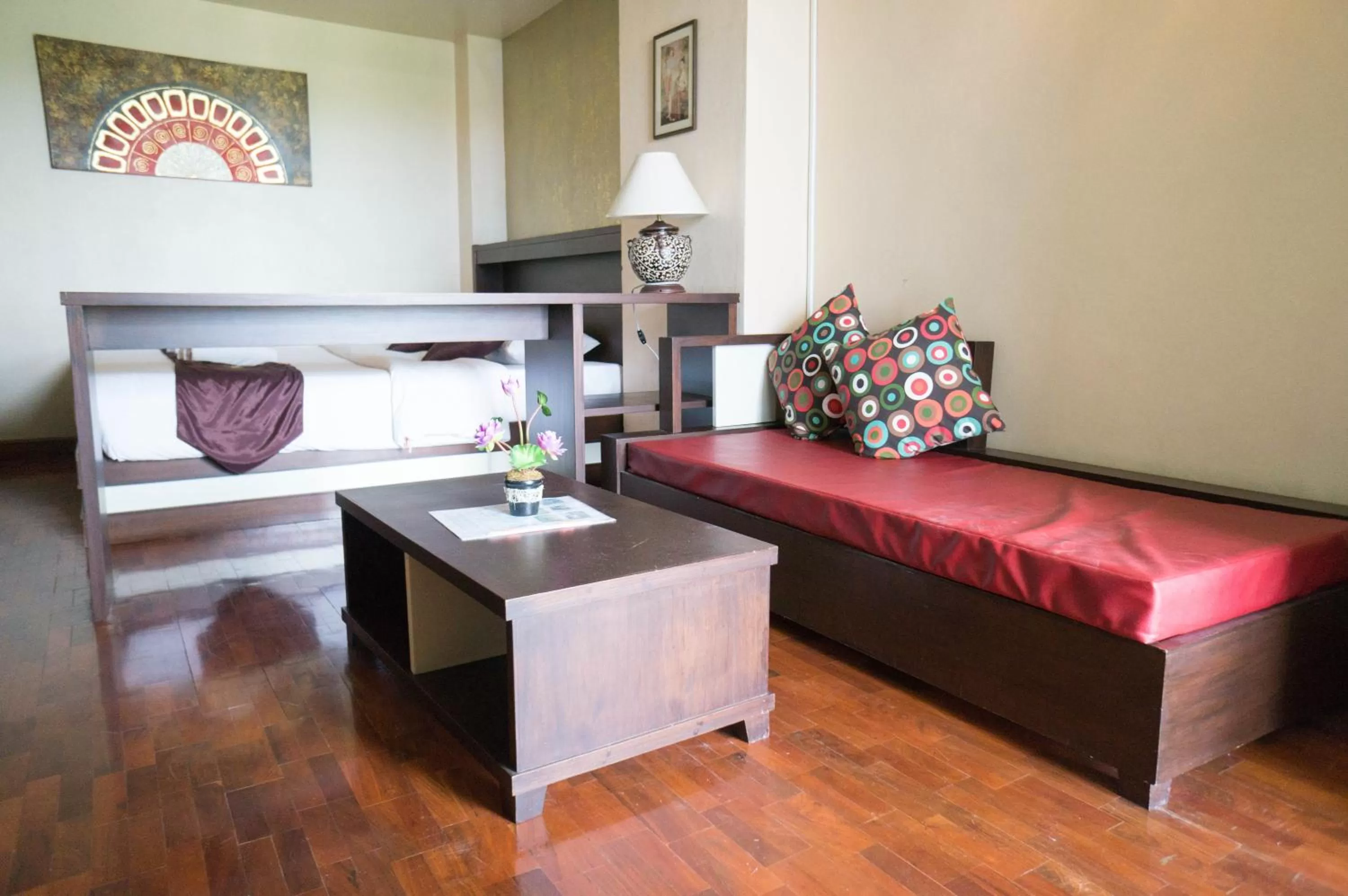 Living room, Bed in Noble Place Chiangmai