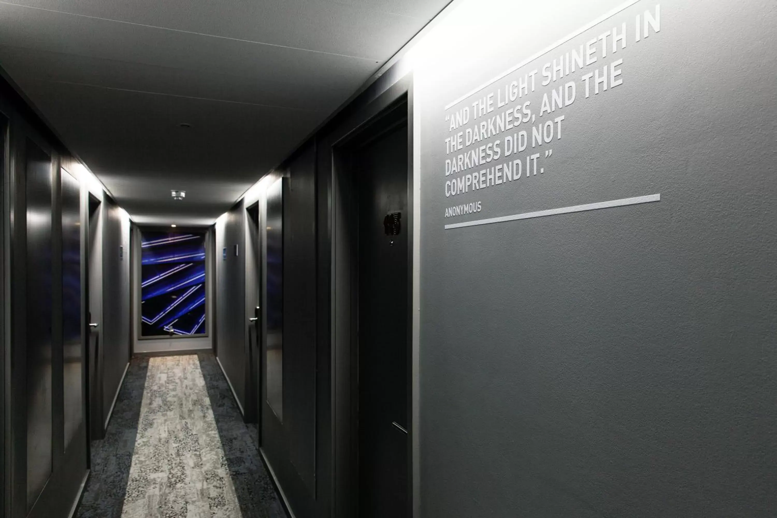 Text overlay in Heeton Concept Hotel – Luma Hammersmith