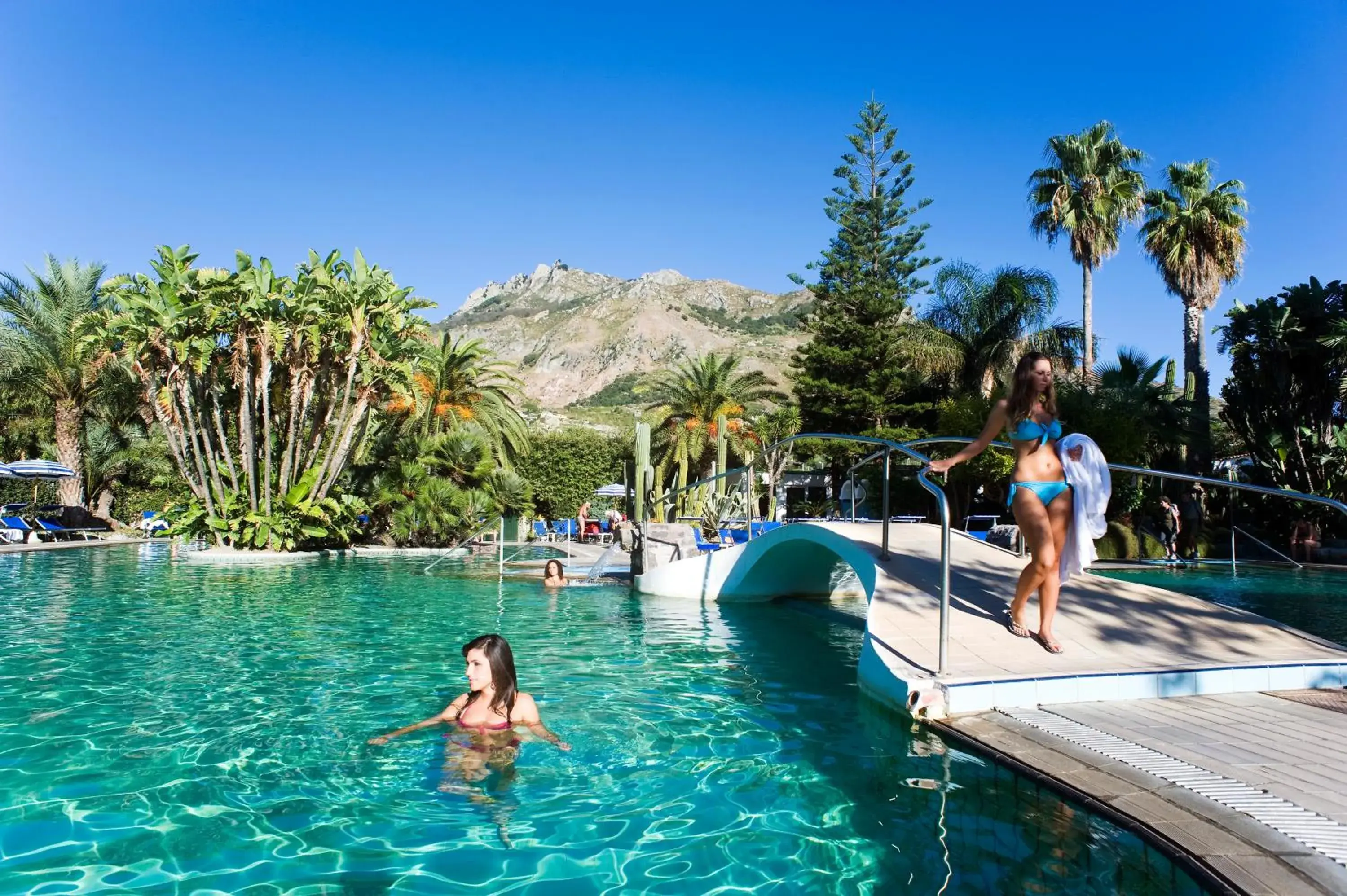 Garden, Swimming Pool in Park Hotel Terme Mediterraneo