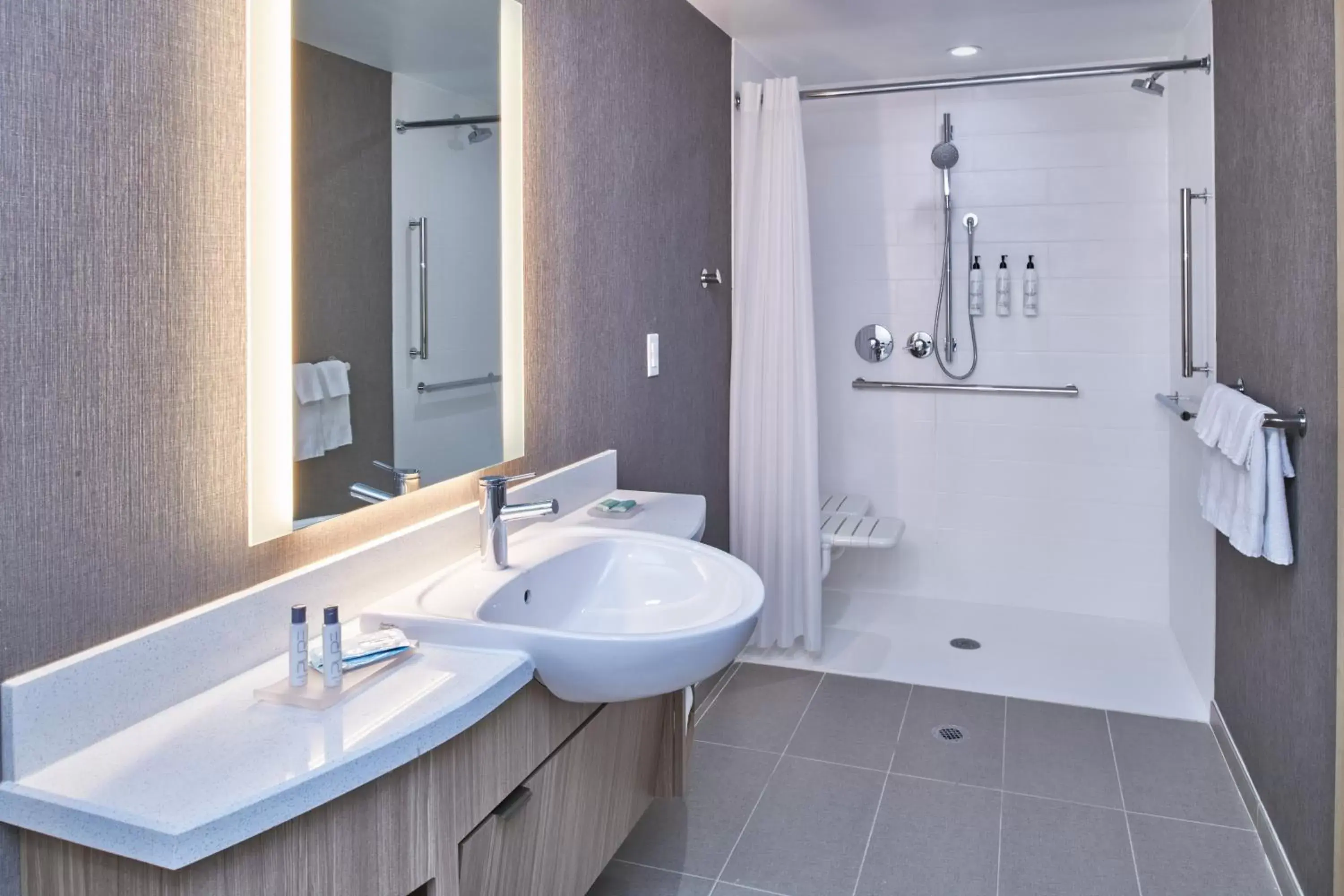 Bathroom in SpringHill Suites by Marriott Detroit Dearborn