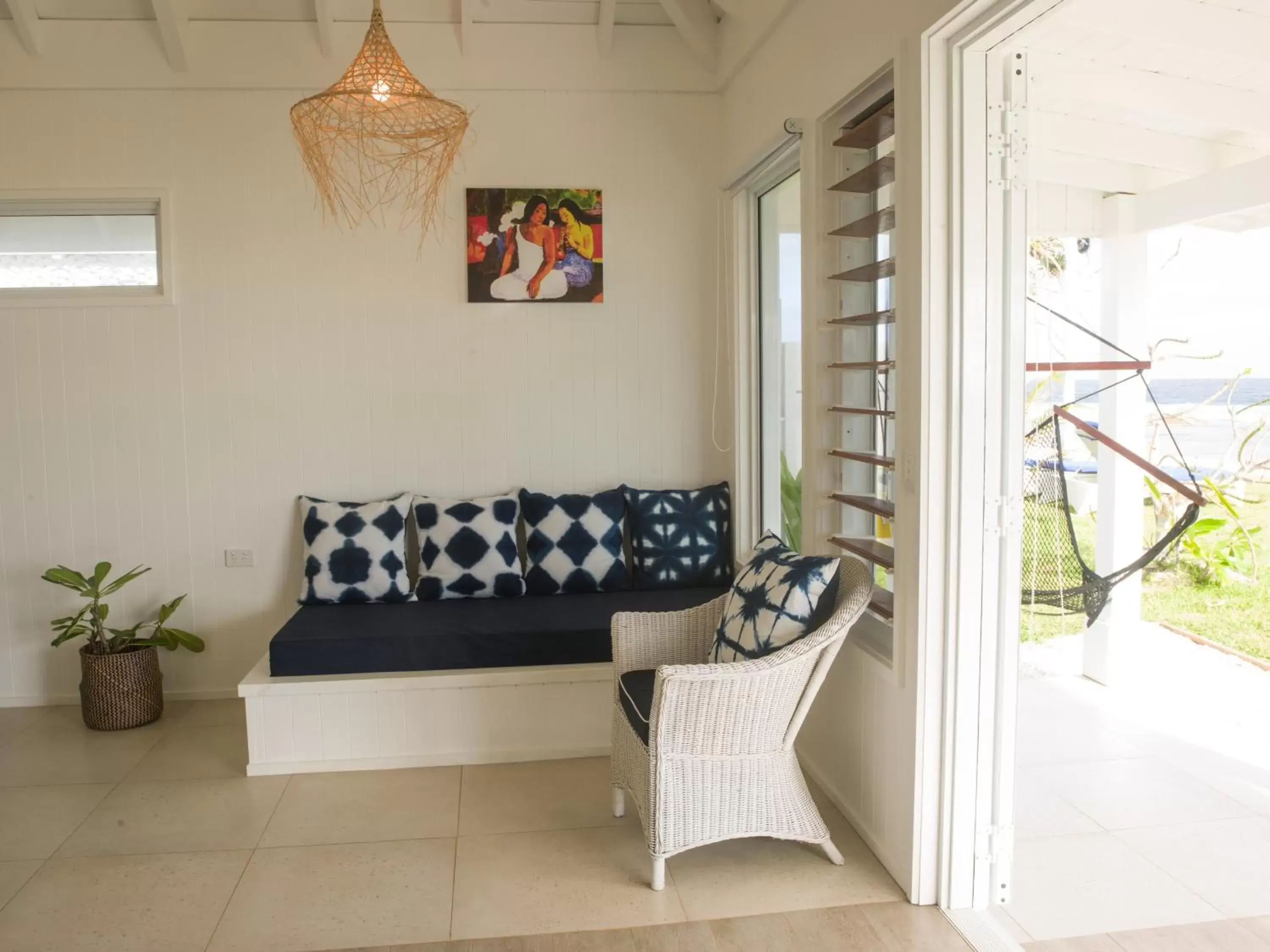 Living room, Seating Area in Tamanu on the Beach