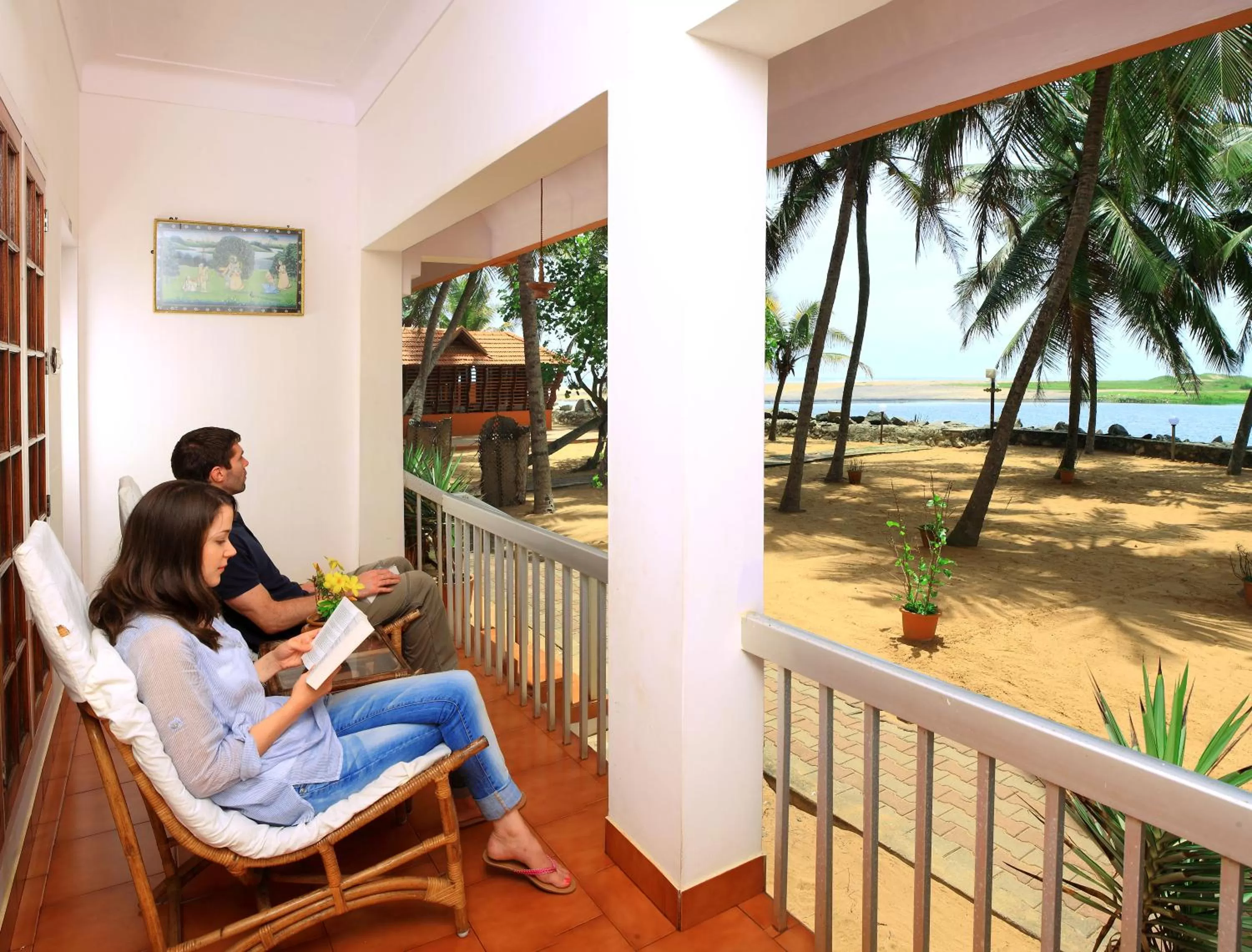 Balcony/Terrace in Beach and Lake Ayurvedic Resort, Kovalam