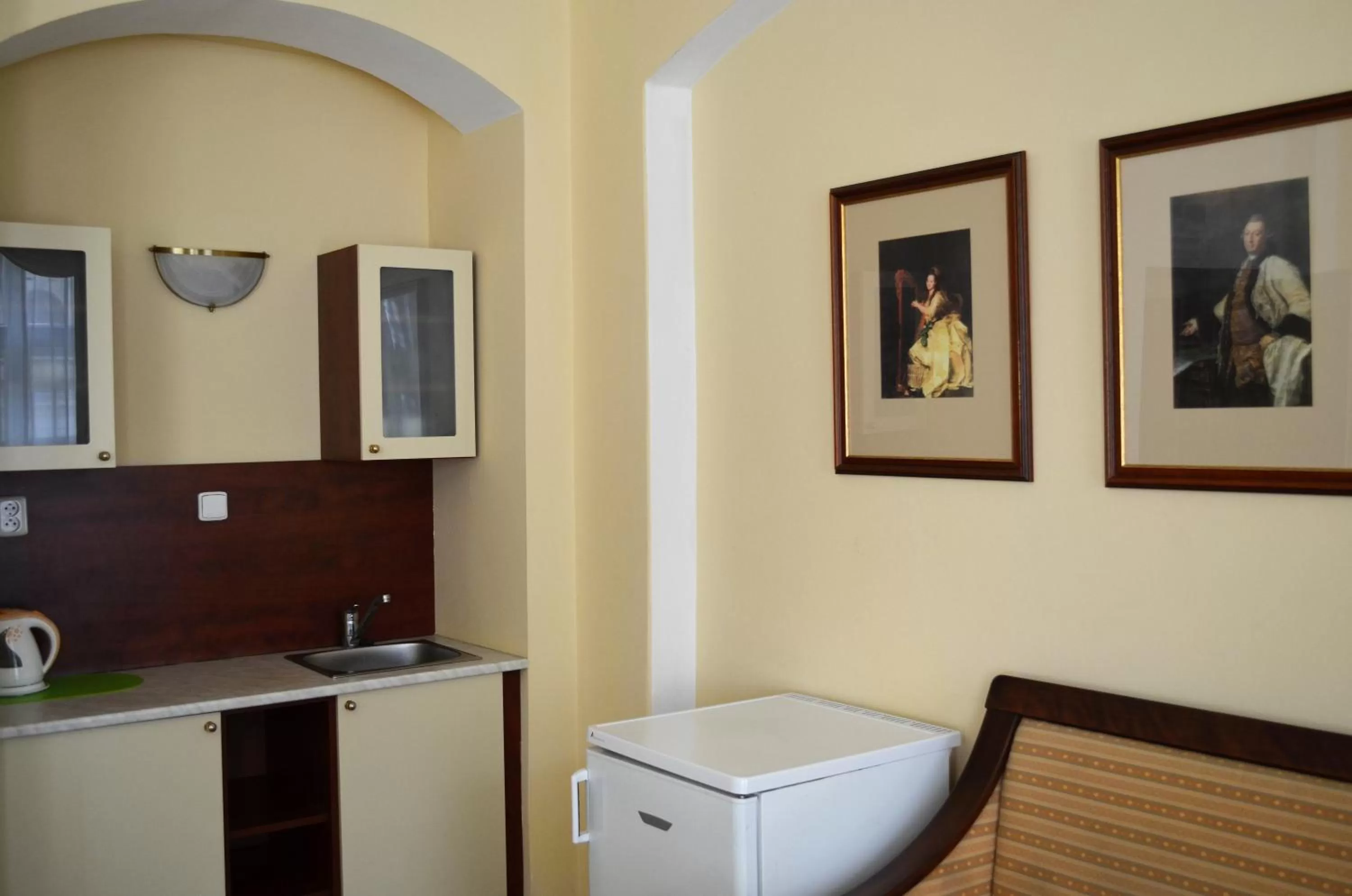 Kitchen or kitchenette in Hotel Petr